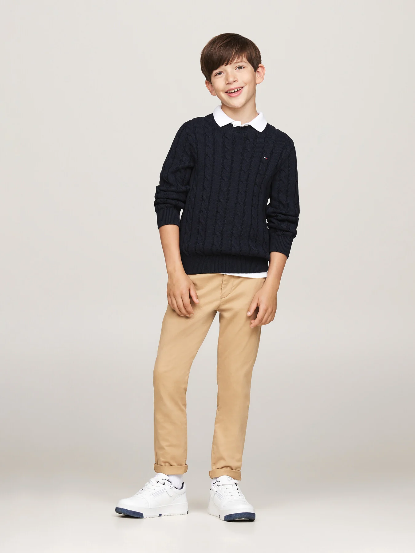 Cable Knit Crew Neck Jumper - Image 4