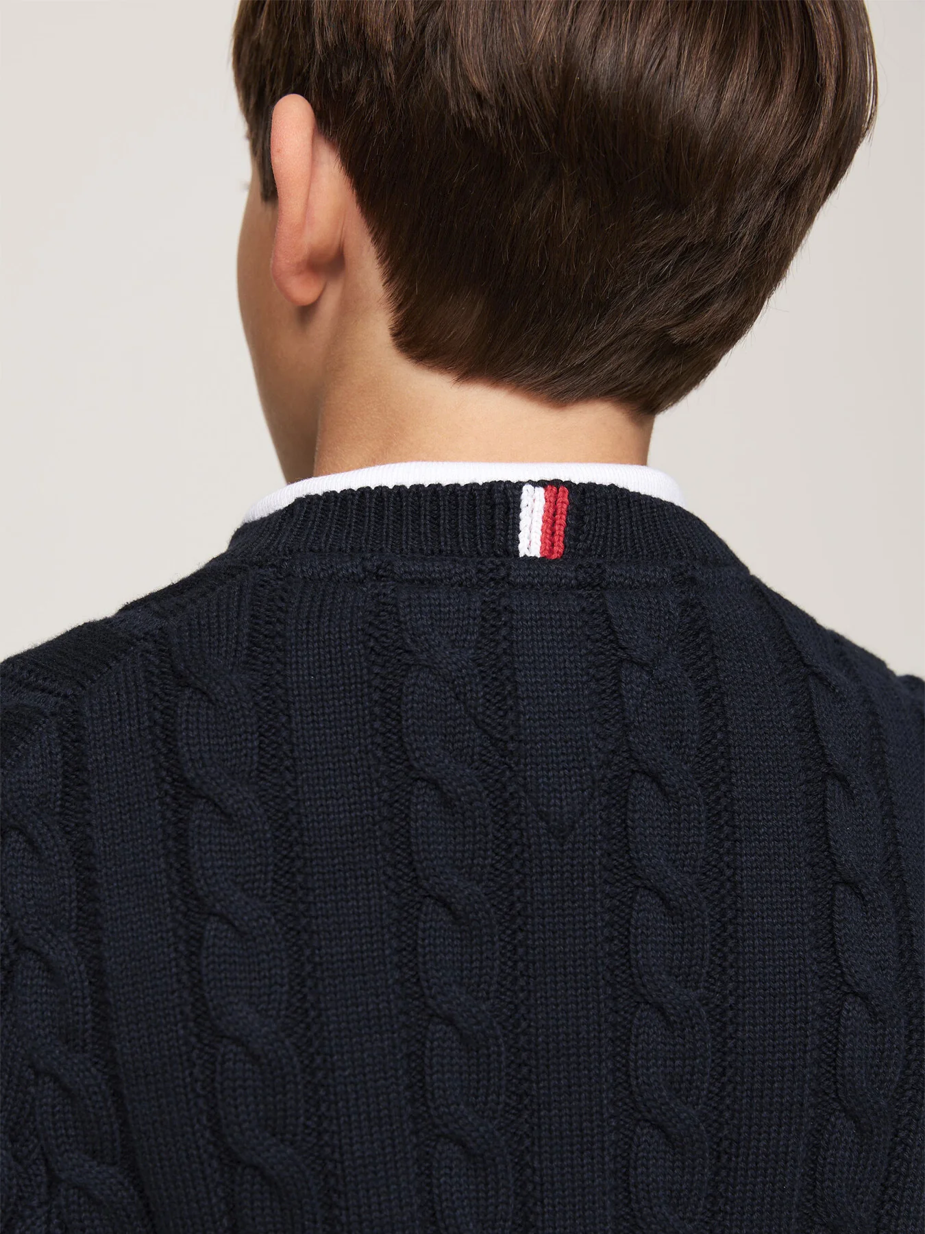 Cable Knit Crew Neck Jumper - Image 5