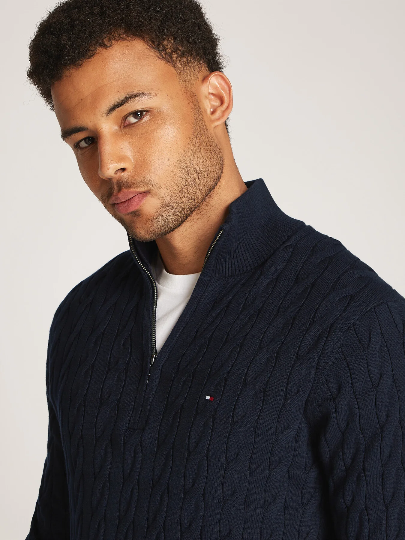 Cable Knit Half-Zip Jumper - Image 4