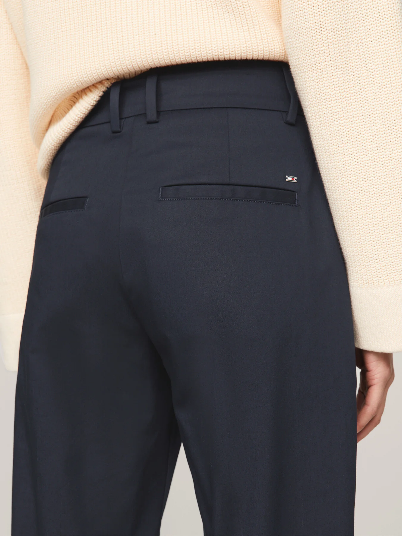 Cotton Blend Slim Fit Straight Leg Chinos - Image 3