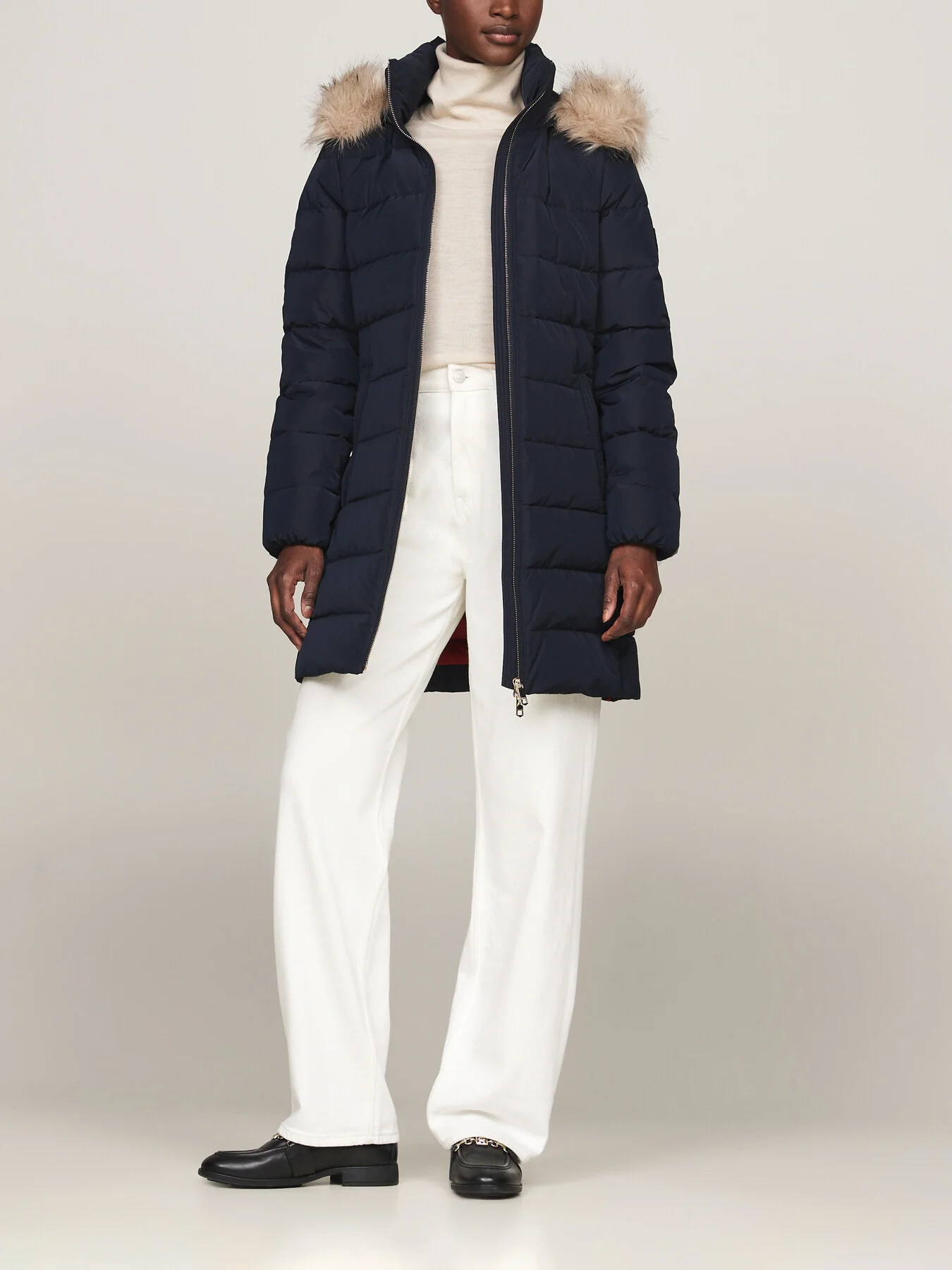 Down Fur-Trim Hooded Coat - Image 3