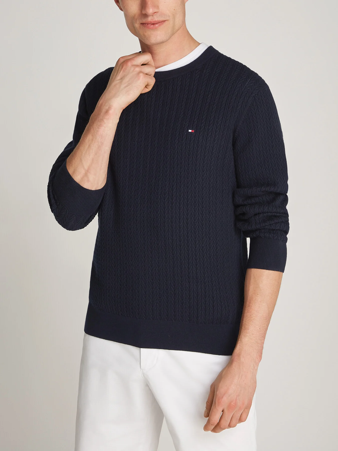 Herringbone Crew Neck Sweater - Image 5