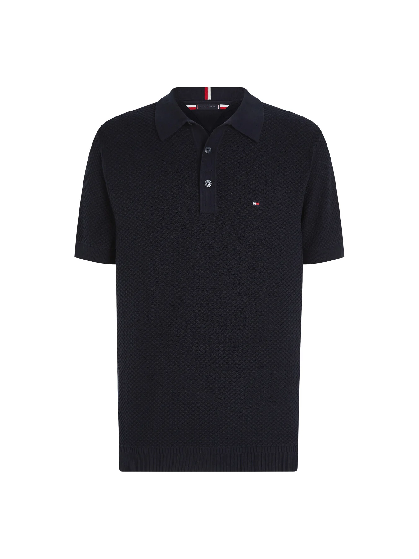 Oval Waffle Knit Regular Fit Polo