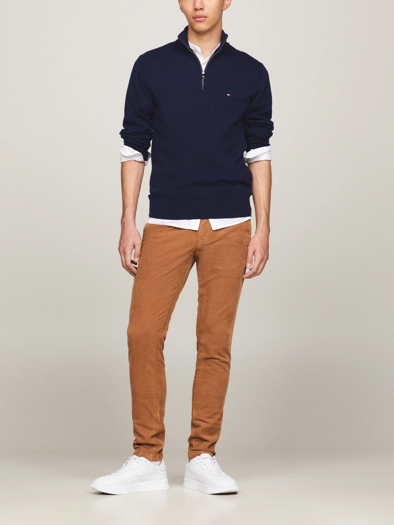 Pima Cashmere Blend Zip Sweater - Image 5