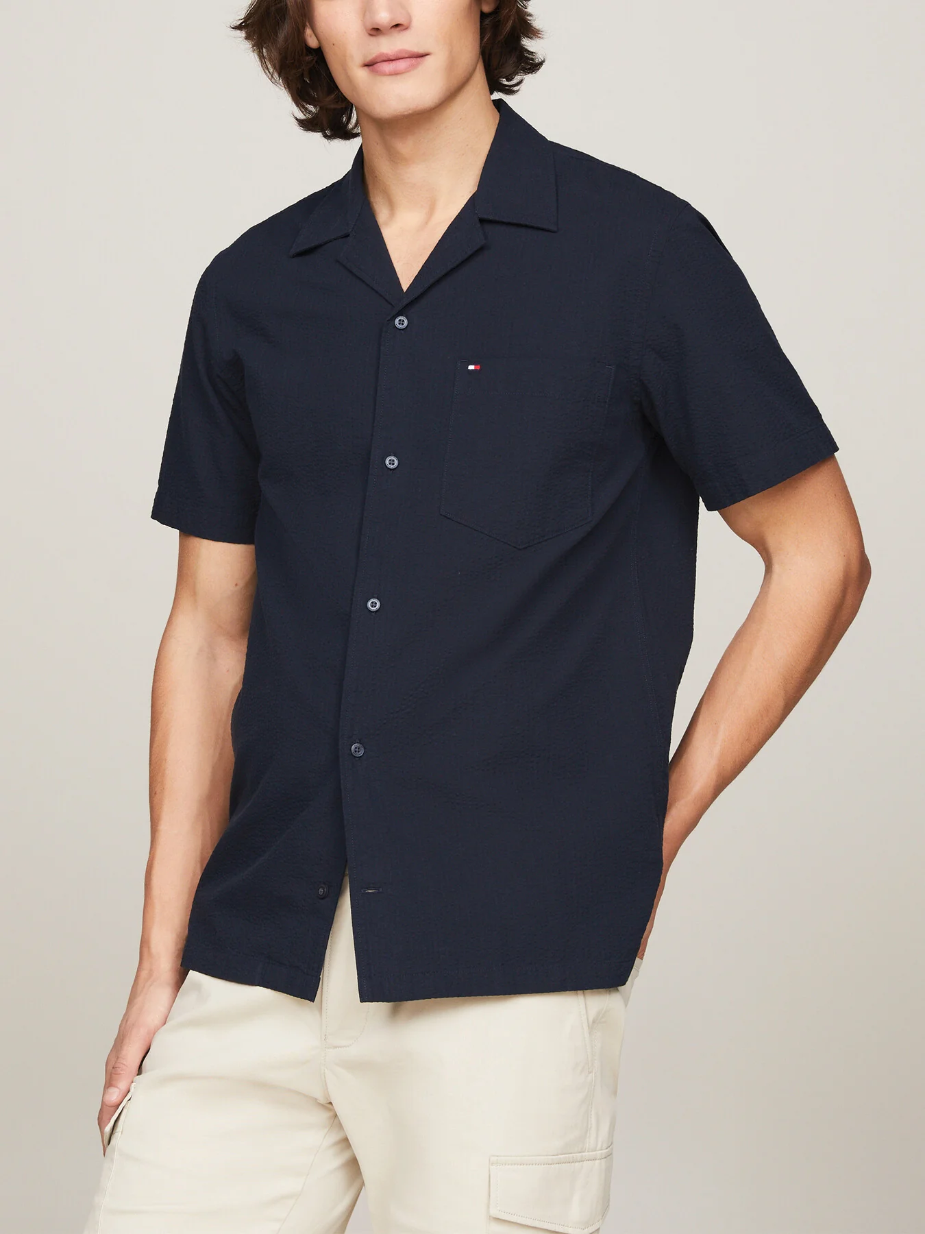 Seersucker Regular Fit Short Sleeve Shirt - Image 4