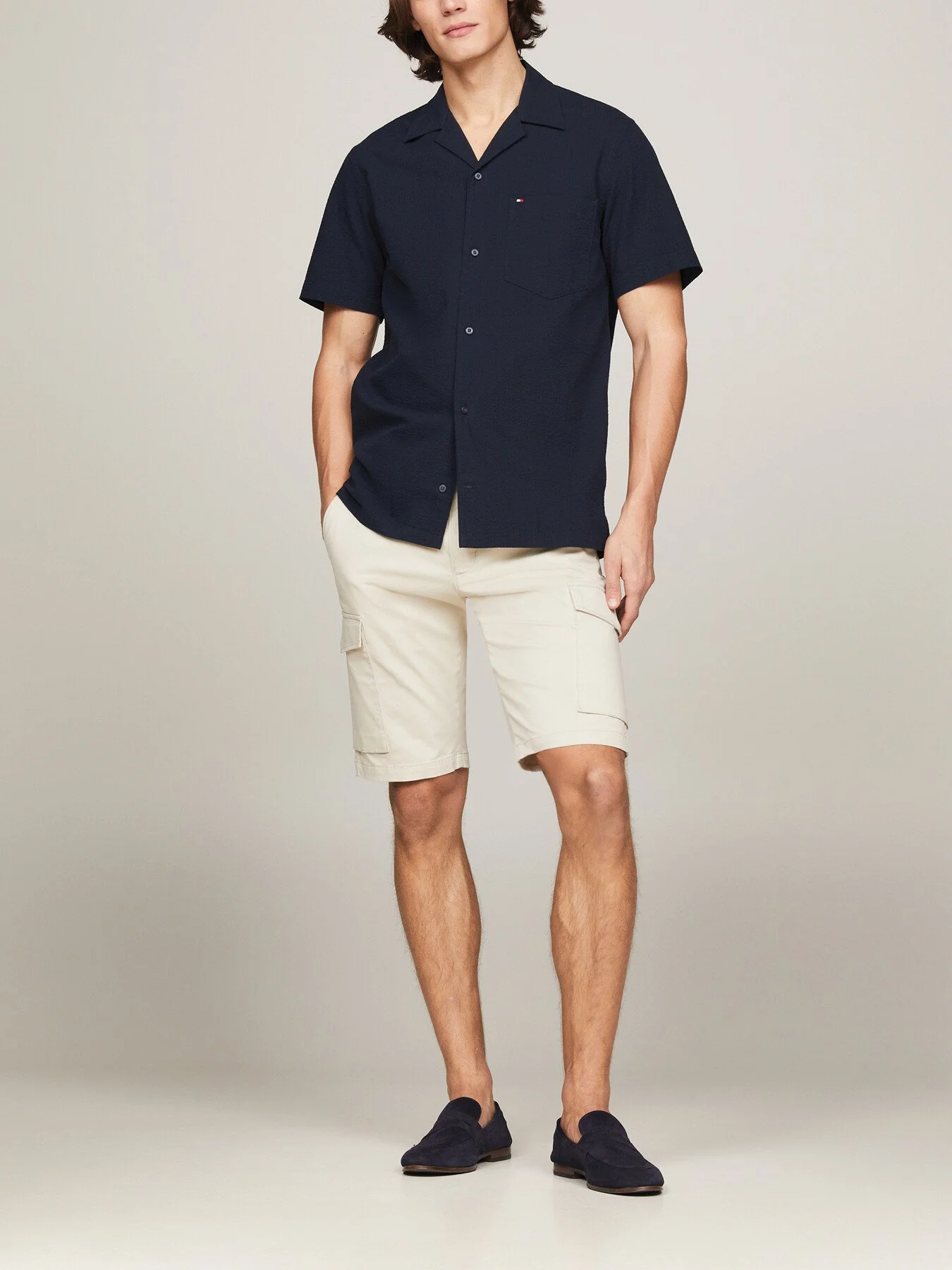 Seersucker Regular Fit Short Sleeve Shirt - Image 5