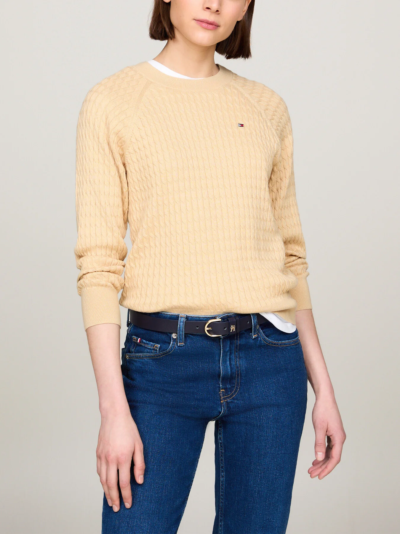Cable Knit Raglan Sleeve Jumper - Image 4