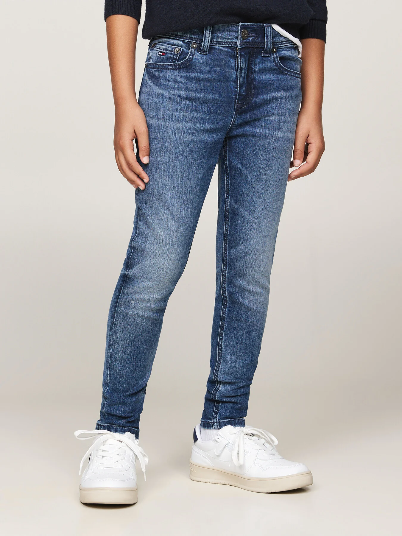Faded Dark Wash Slim Jeans - Image 2