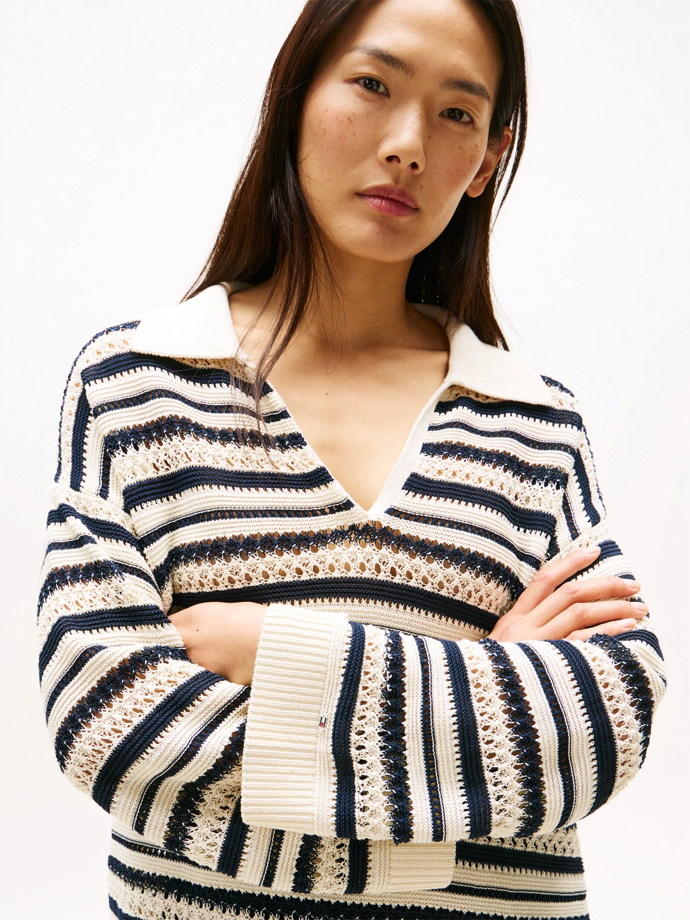 Crochet Oversized Polo Jumper - Image 5