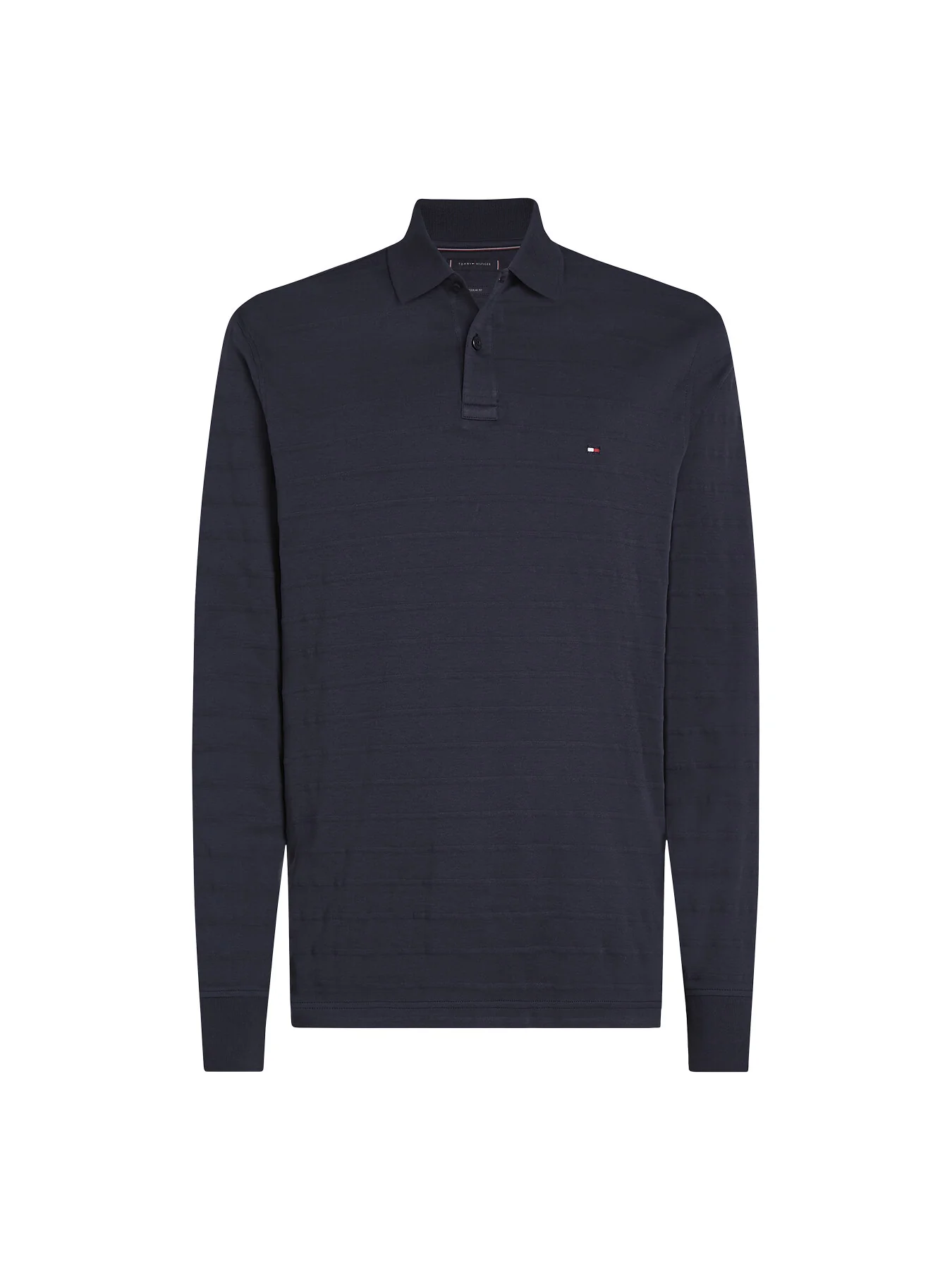 Regular Fit Jacquard Stripe Long Sleeve Polo