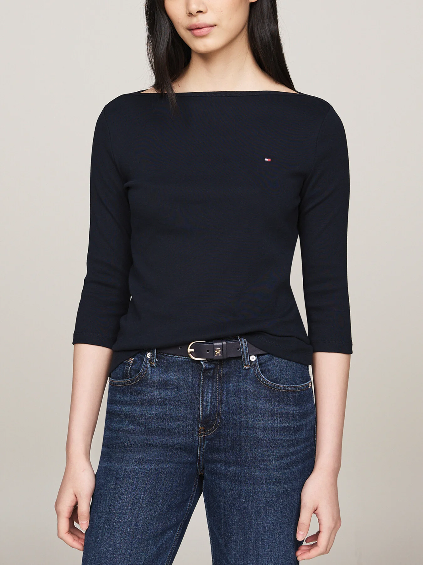 Boat Neck Slim T-Shirt Desert Sky - Image 2