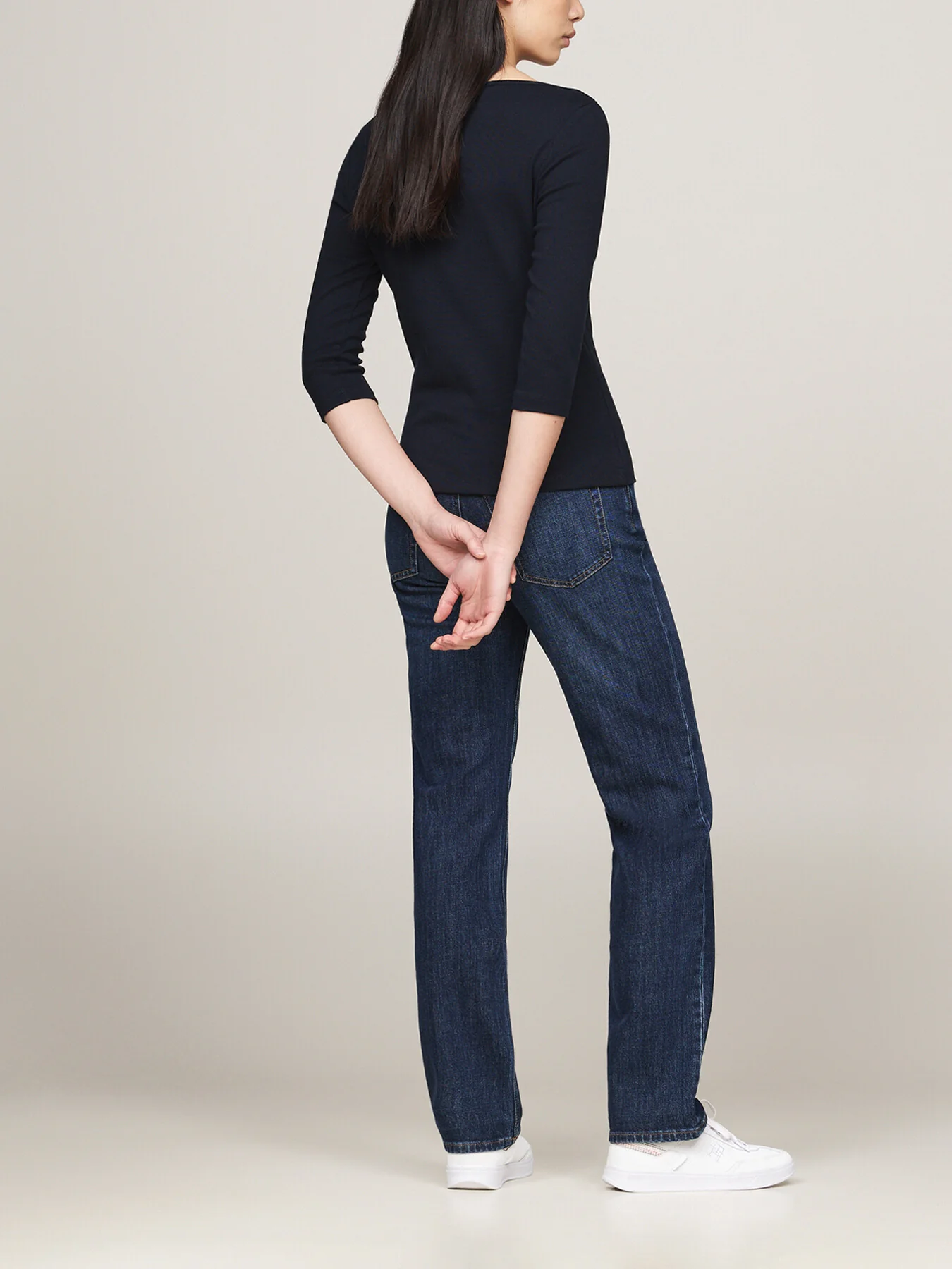 Boat Neck Slim T-Shirt Desert Sky - Image 4