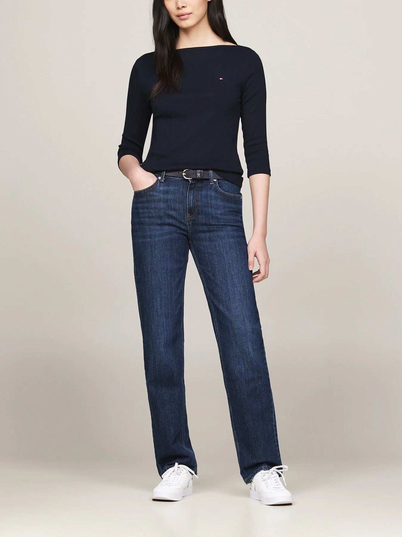 Boat Neck Slim T-Shirt Desert Sky - Image 5