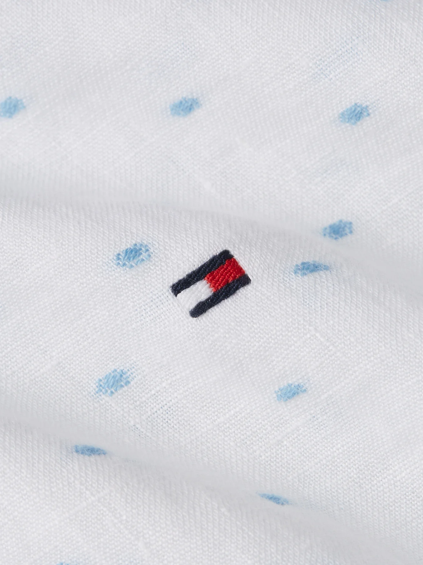 Linen Flag Embroidery Slim Fit Shi - Image 6