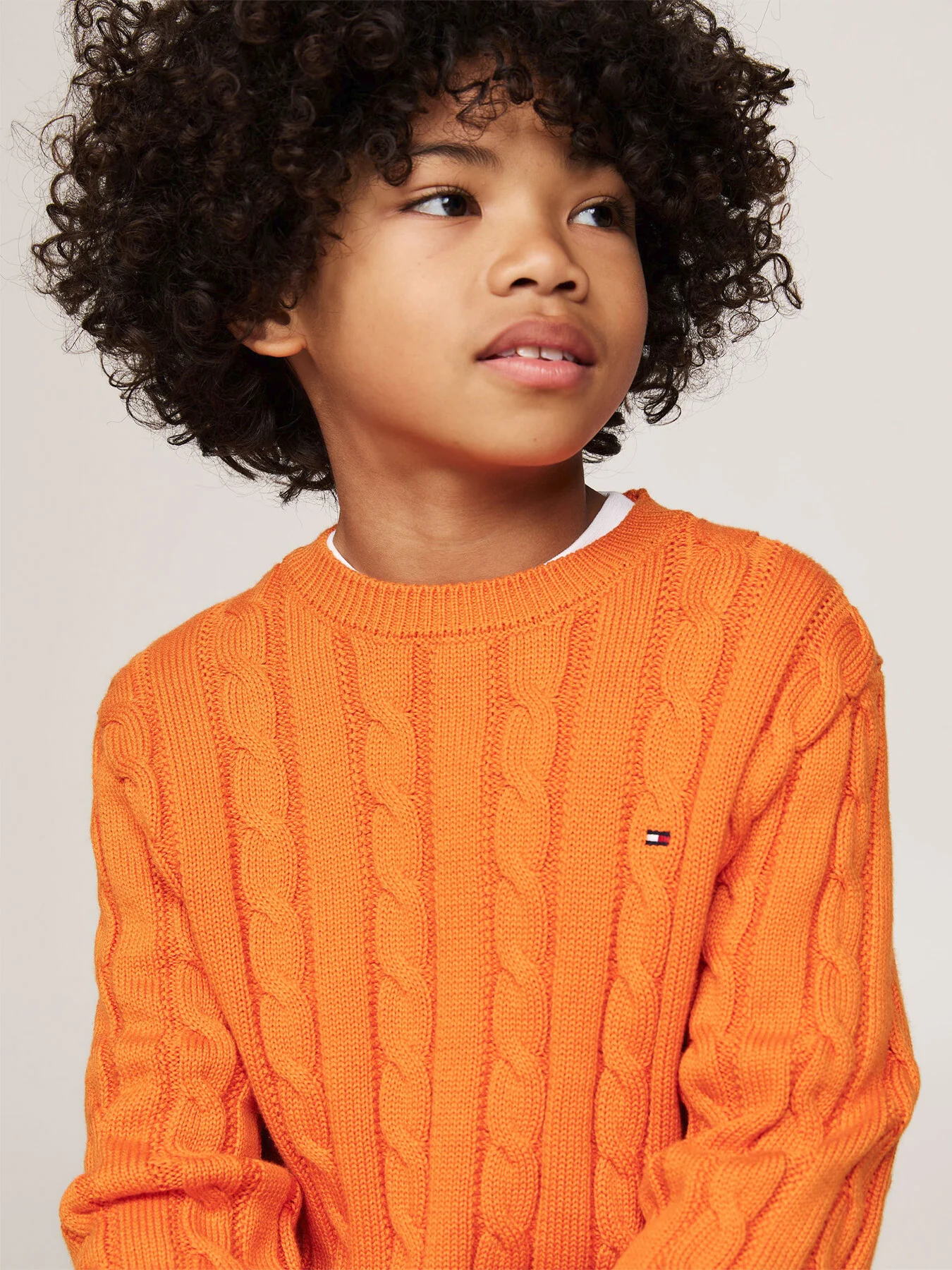Cable Knit Crew Neck Jumper - Image 4
