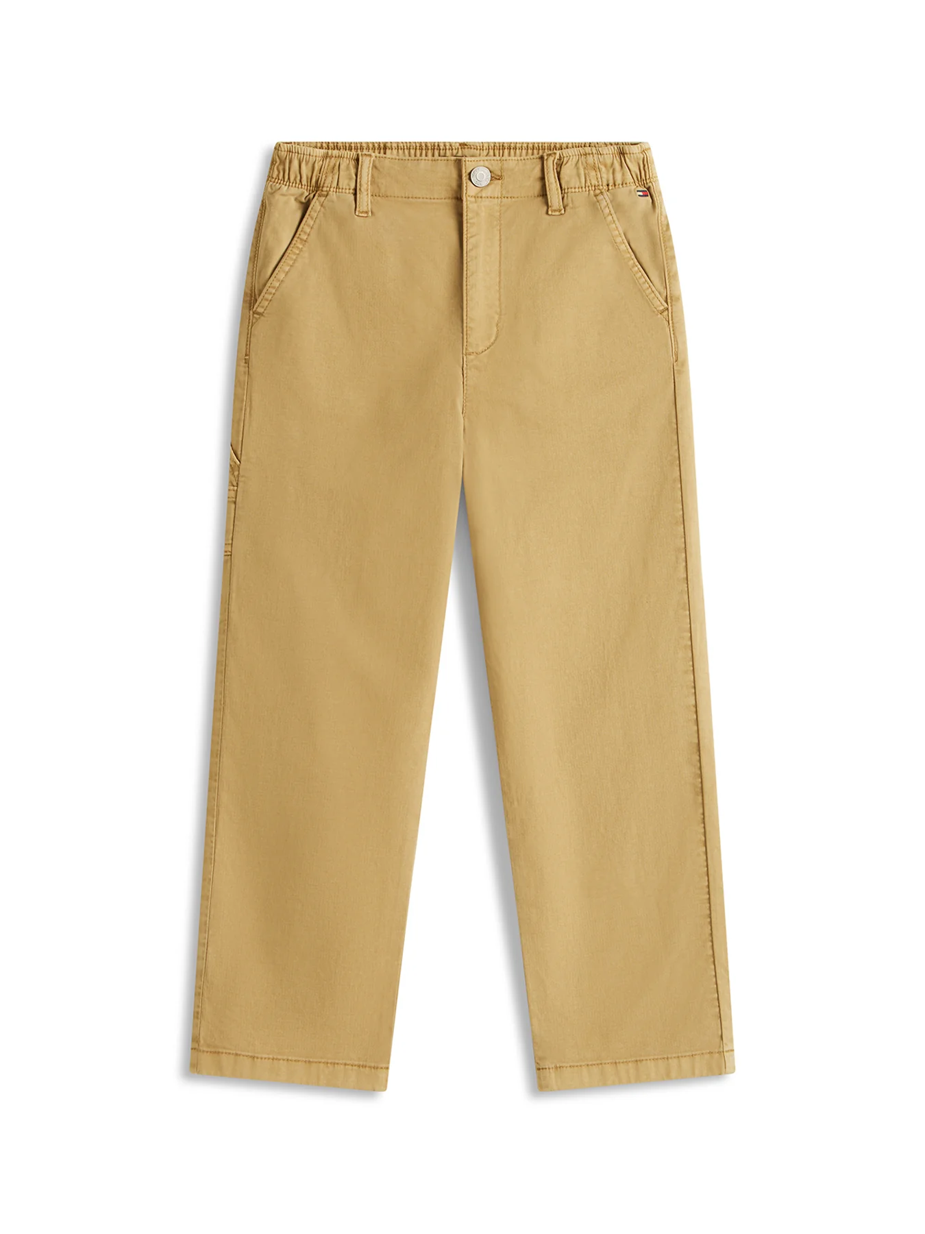 Kids’ Essential Herringbone Twill Carpenter Trousers Tan