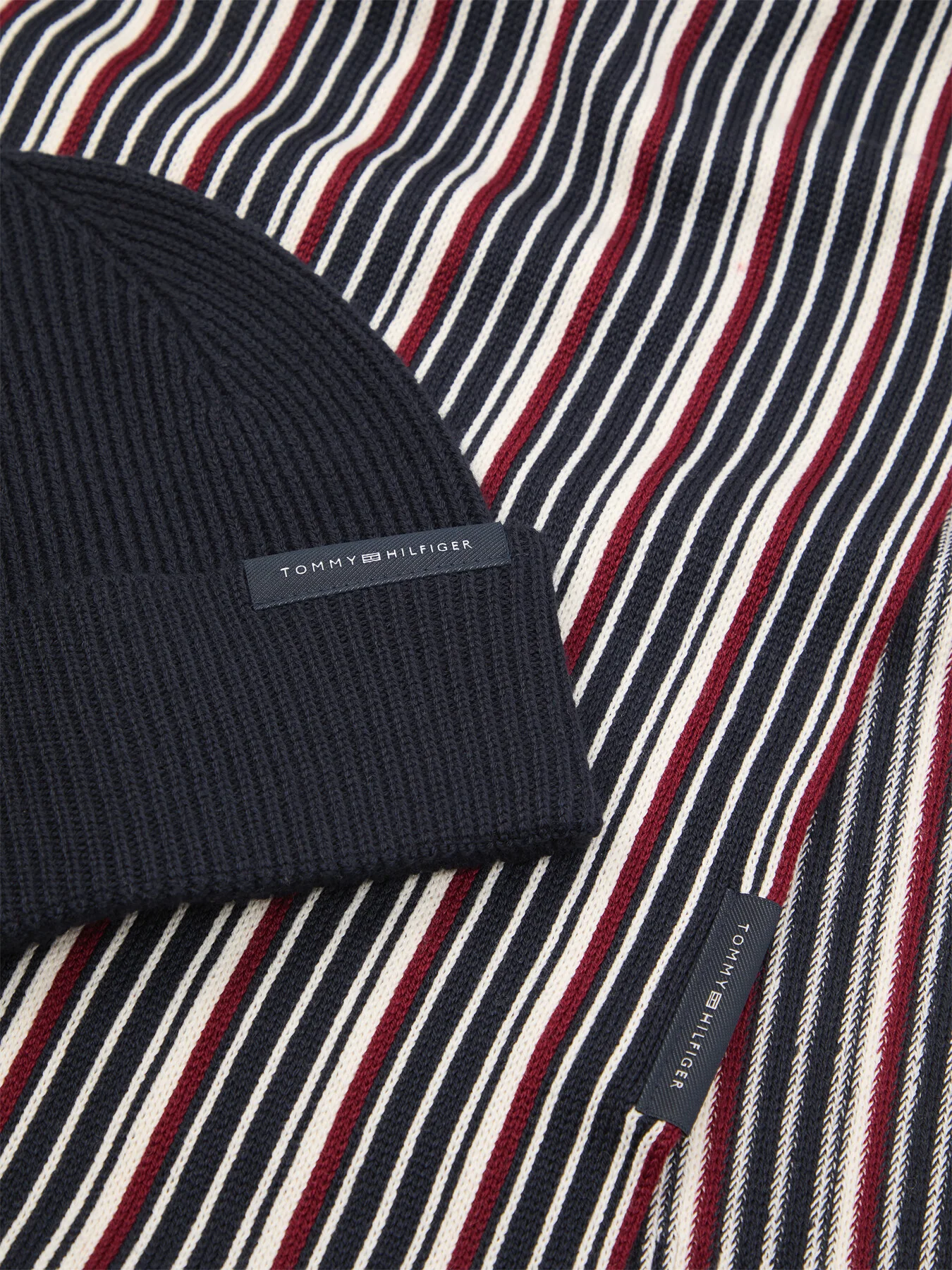 Striped Scarf and Beanie Gift Set - Image 2