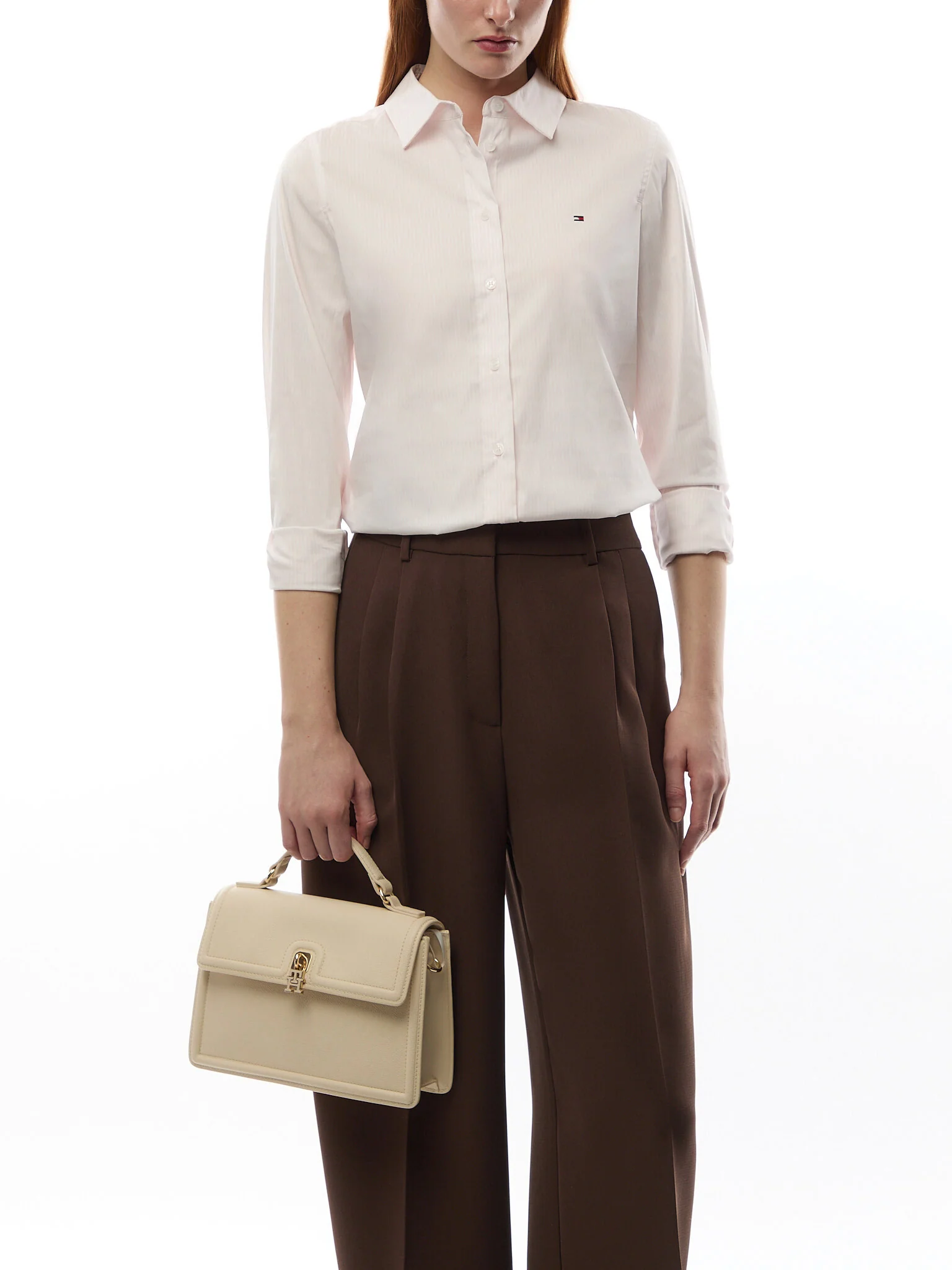 Turn Lock Crossbody Satchel - Image 2