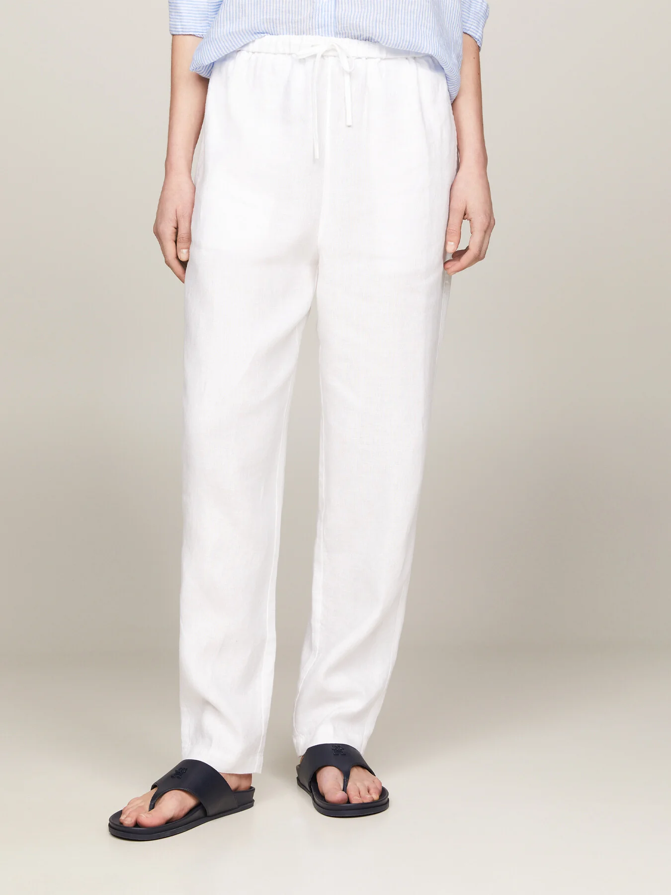 Casual Tapered Drawstring Trousers - Image 4
