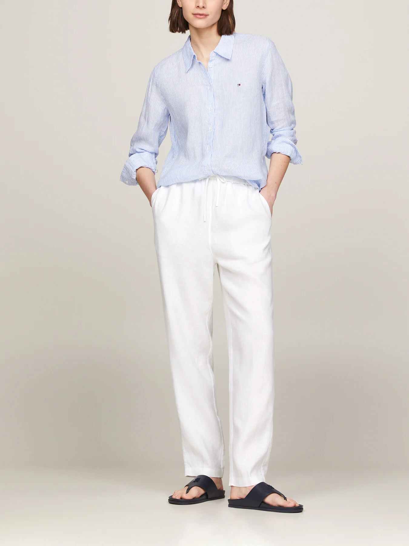 Casual Tapered Drawstring Trousers - Image 5