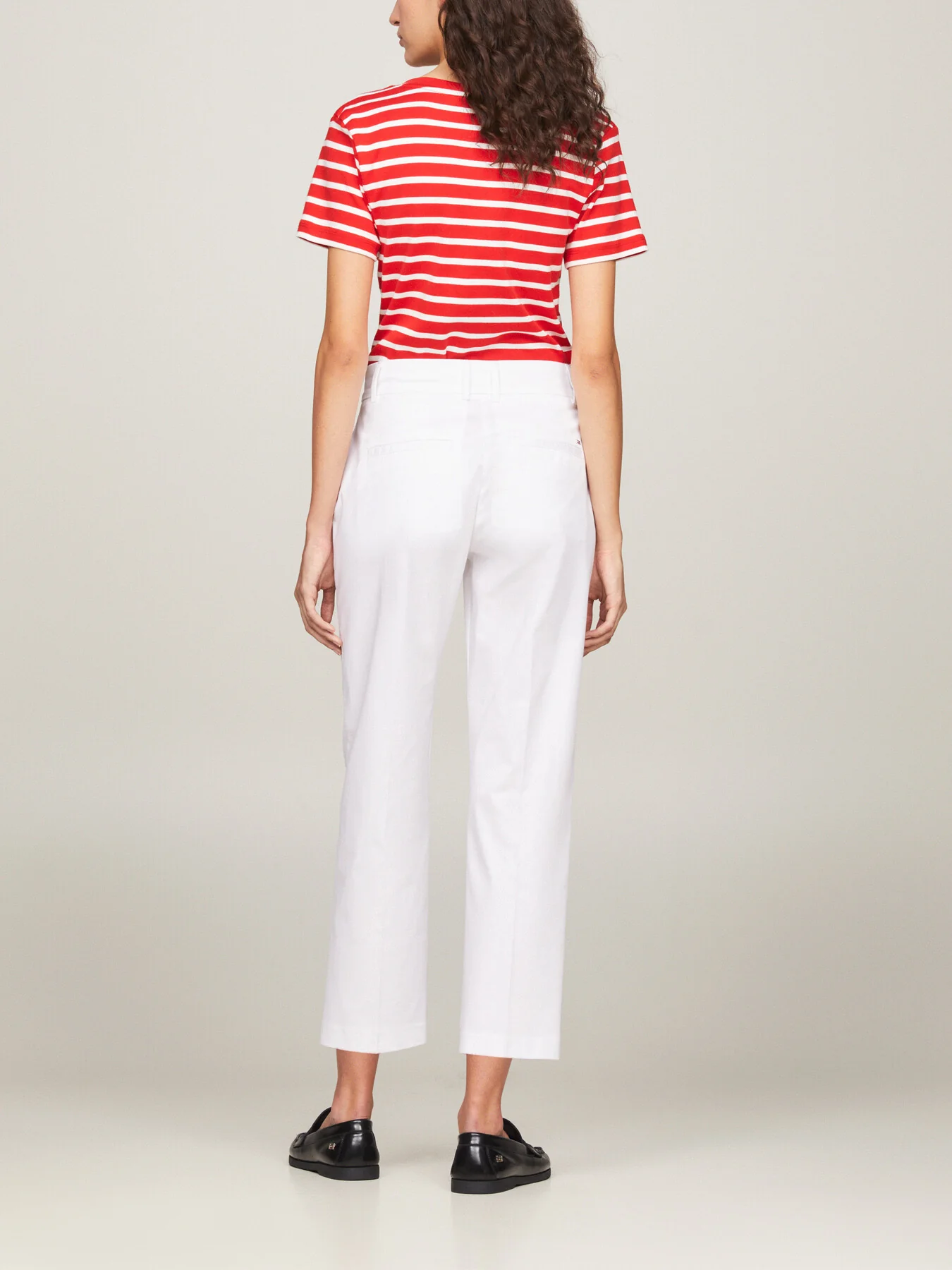 Cotton Blend Slim Fit Straight Leg Chinos - Image 2