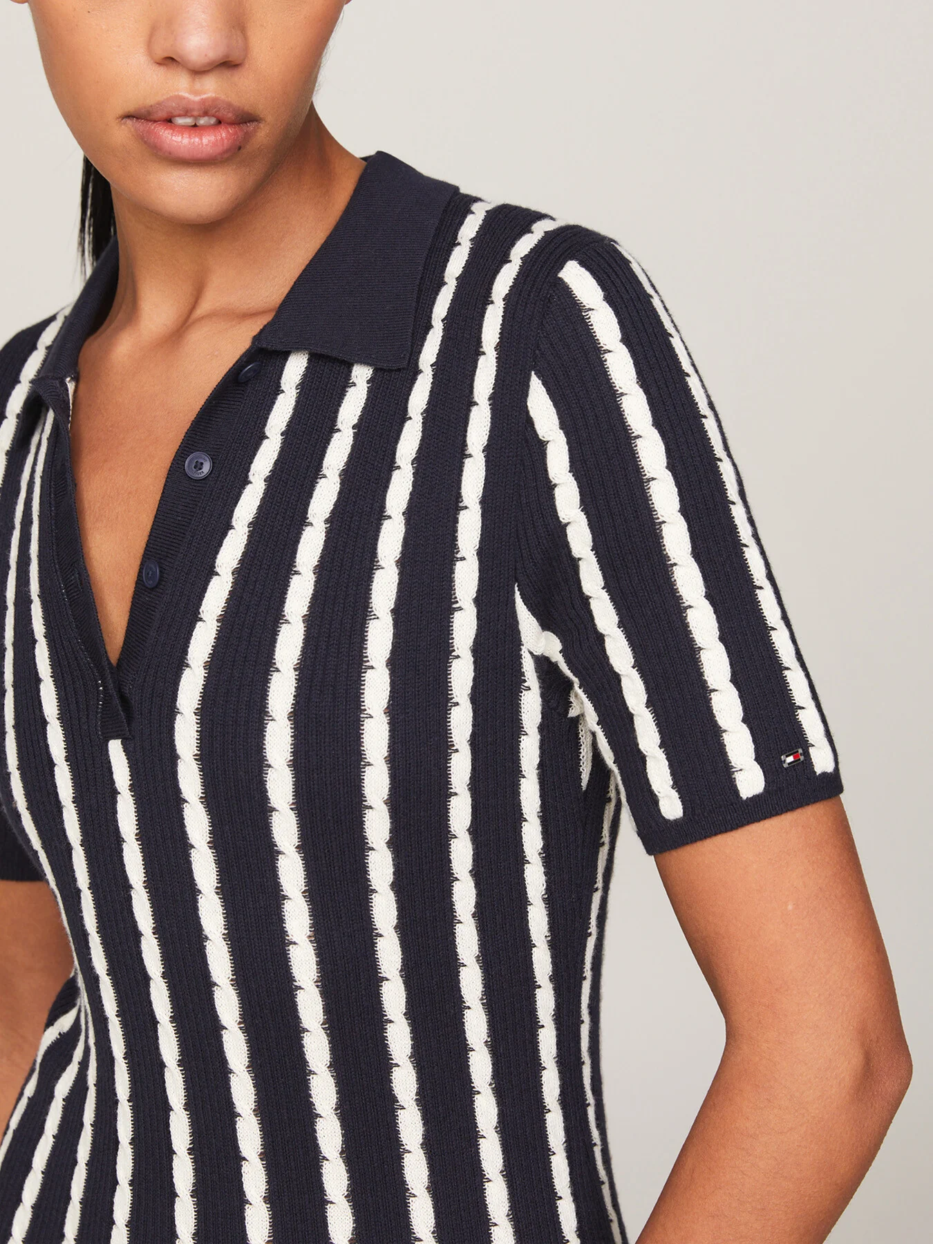 Cable Knit Knee Length Polo - Image 4