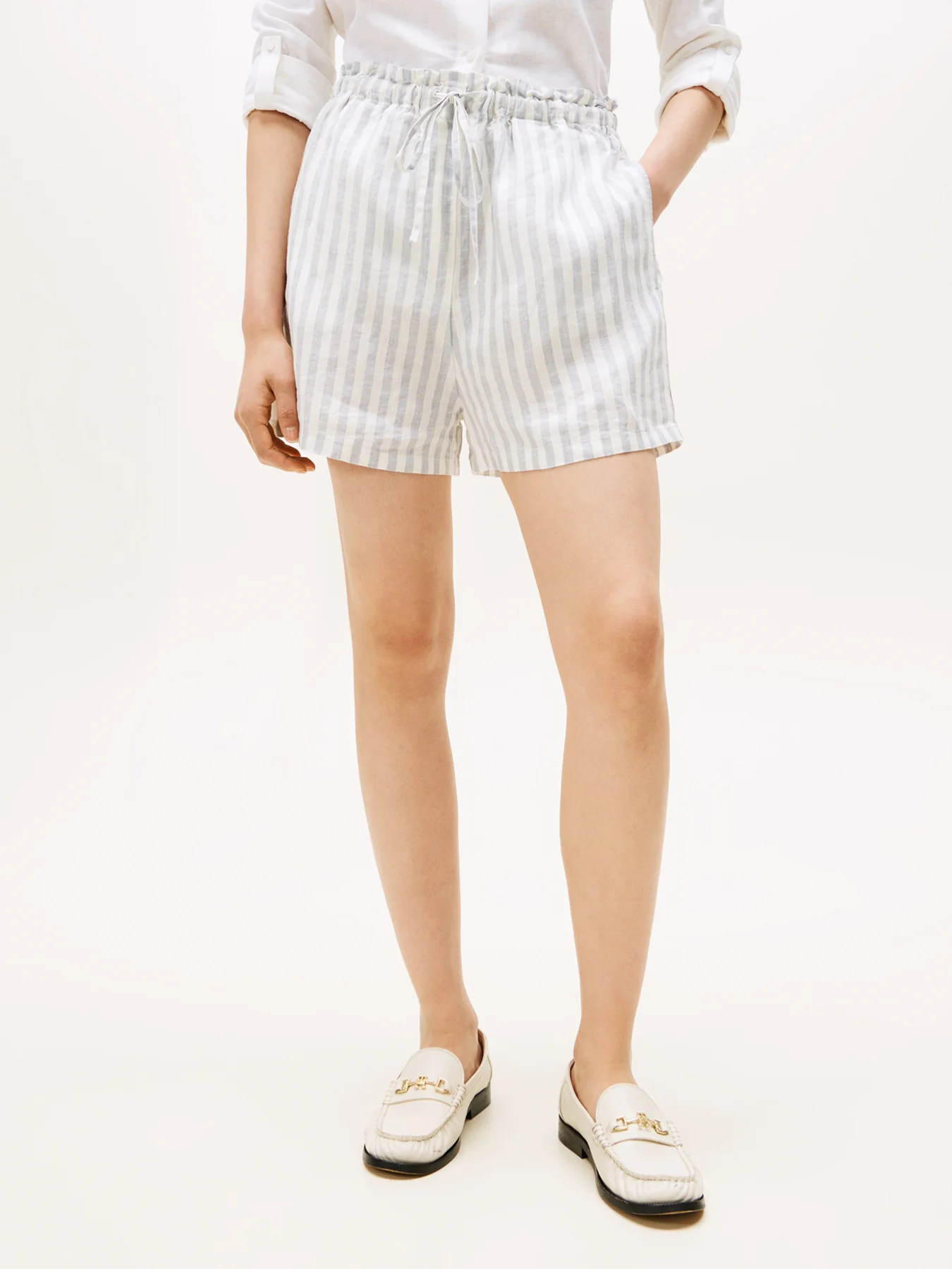Pure Linen Wide Leg Shorts - Image 4
