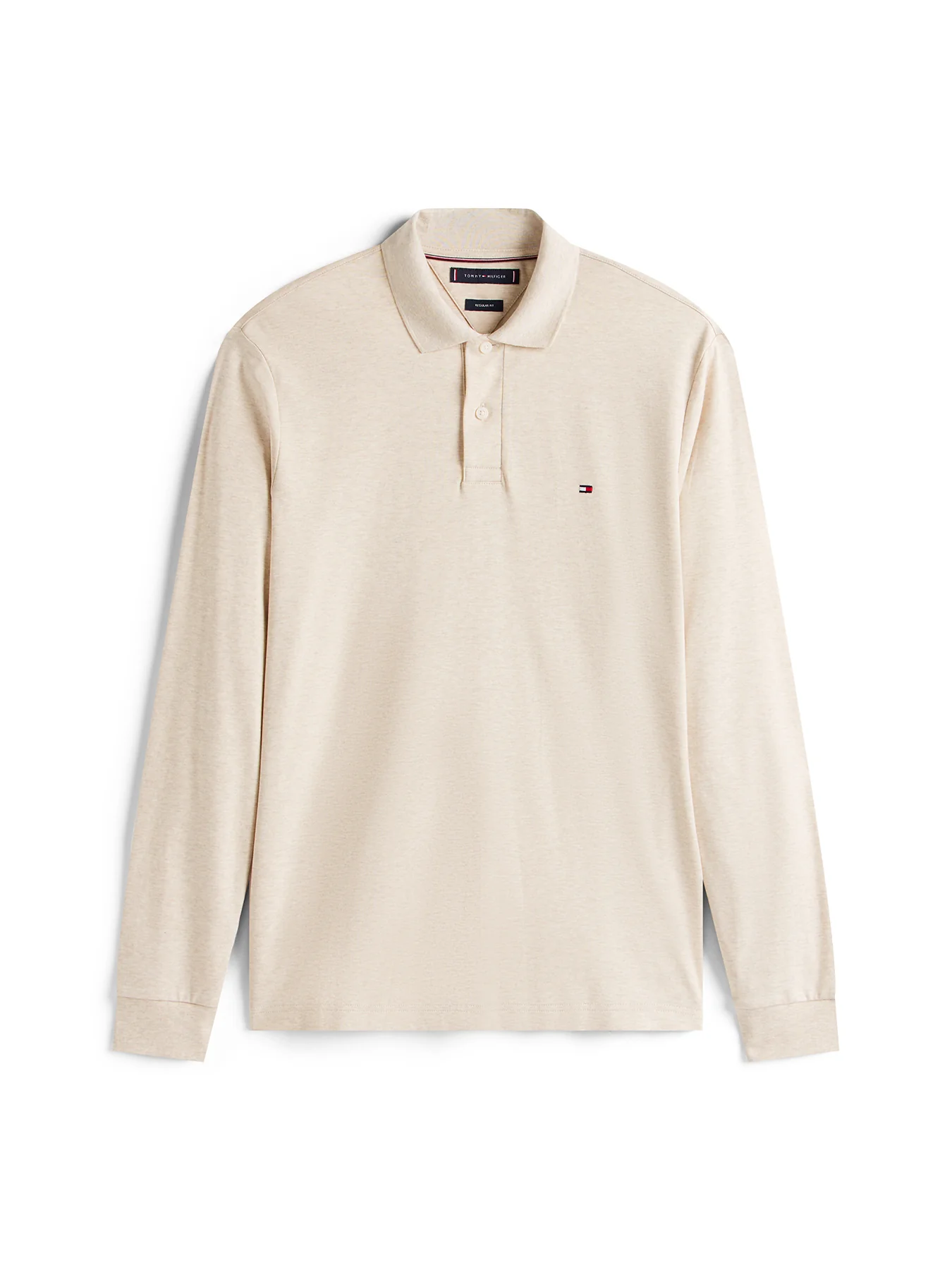 Regular Fit Long Sleeve Polo Shirt White