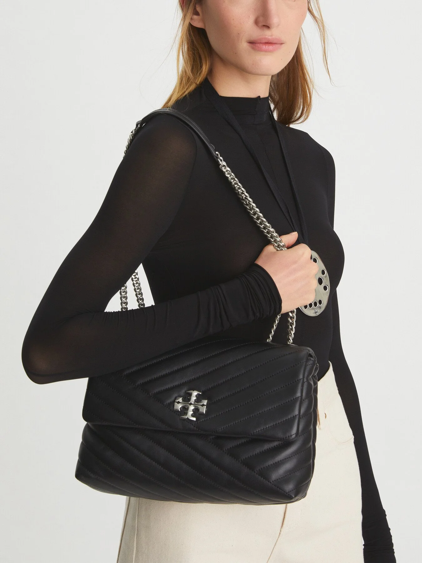 Kira Chevron Convertible Shoulder Bag - Image 8
