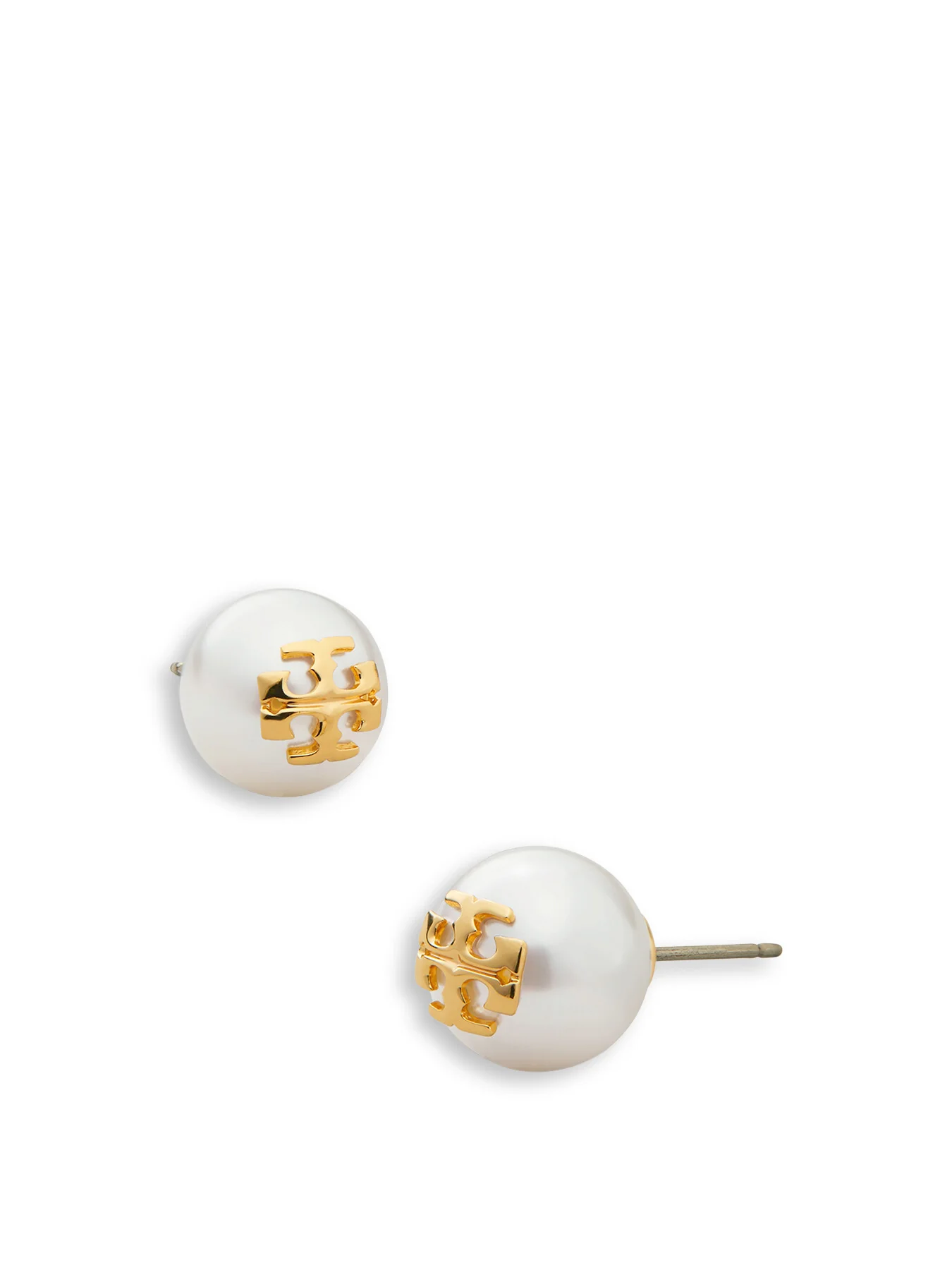 Pearl Logo Stud Earrings - Image 2