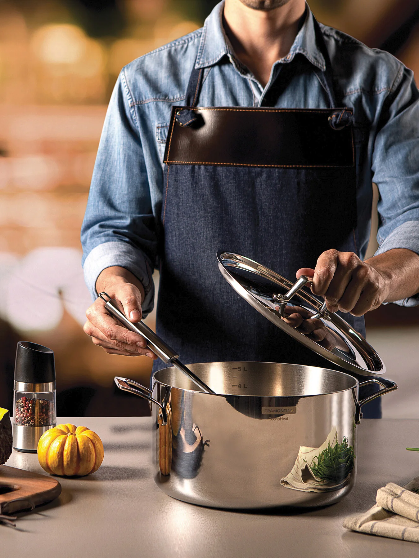 Grano Tri-Ply Stainless Steel Deep Casserole 3.8L - Image 7