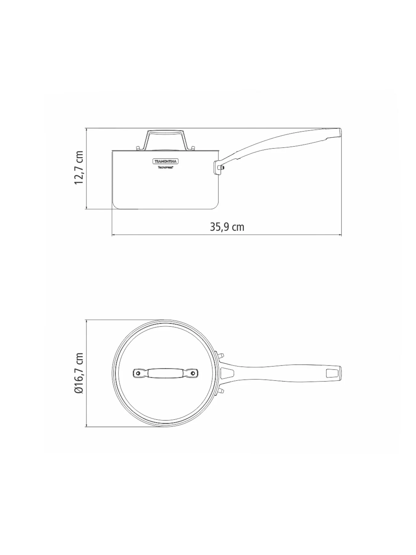 Grano Tri-Ply Stainless Steel Saucepan 1.7L - Image 4