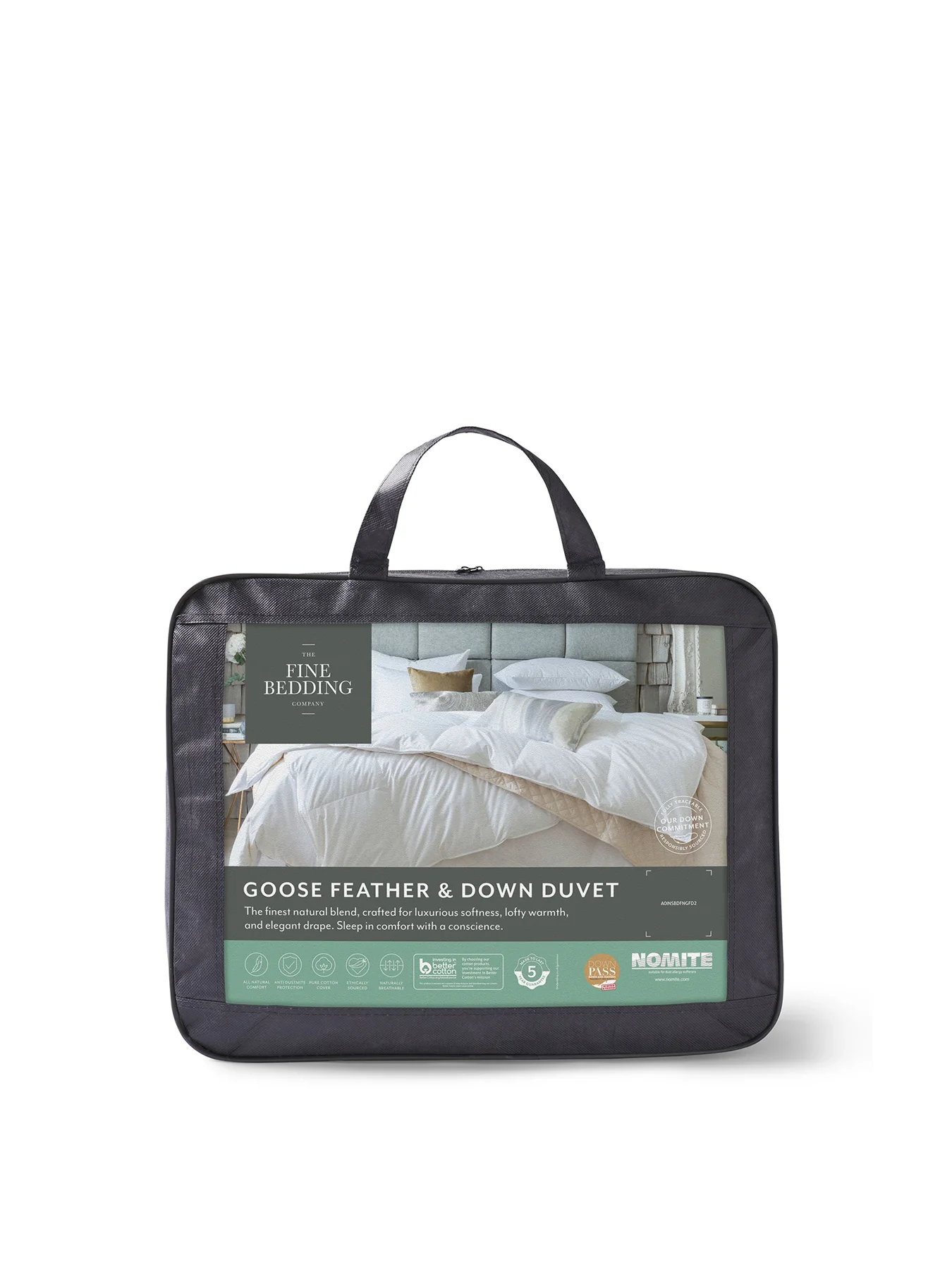 Goose Feather and Down Duvet 13.5 Tog White