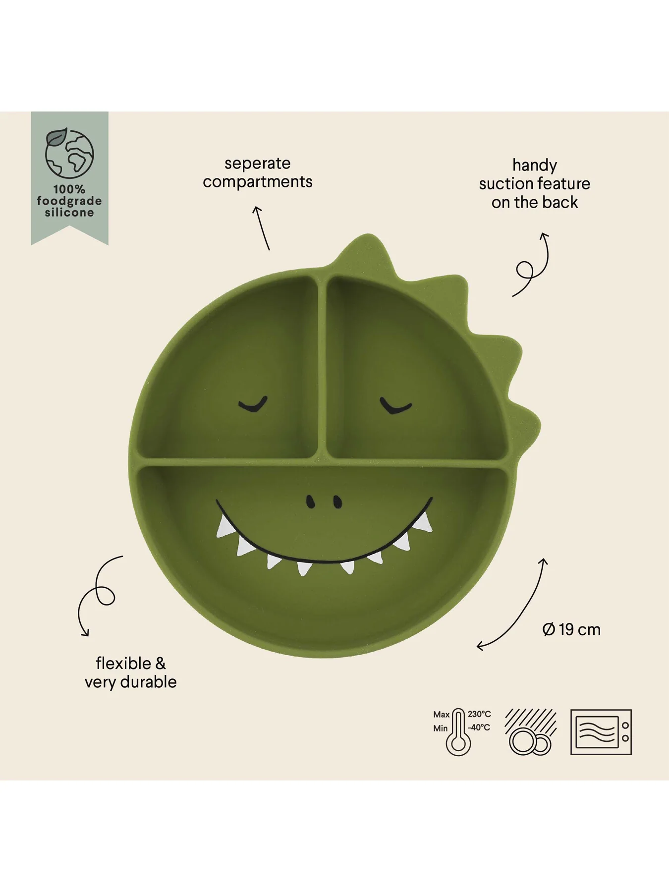 Mr Dino Divided Suction Plate - Image 4