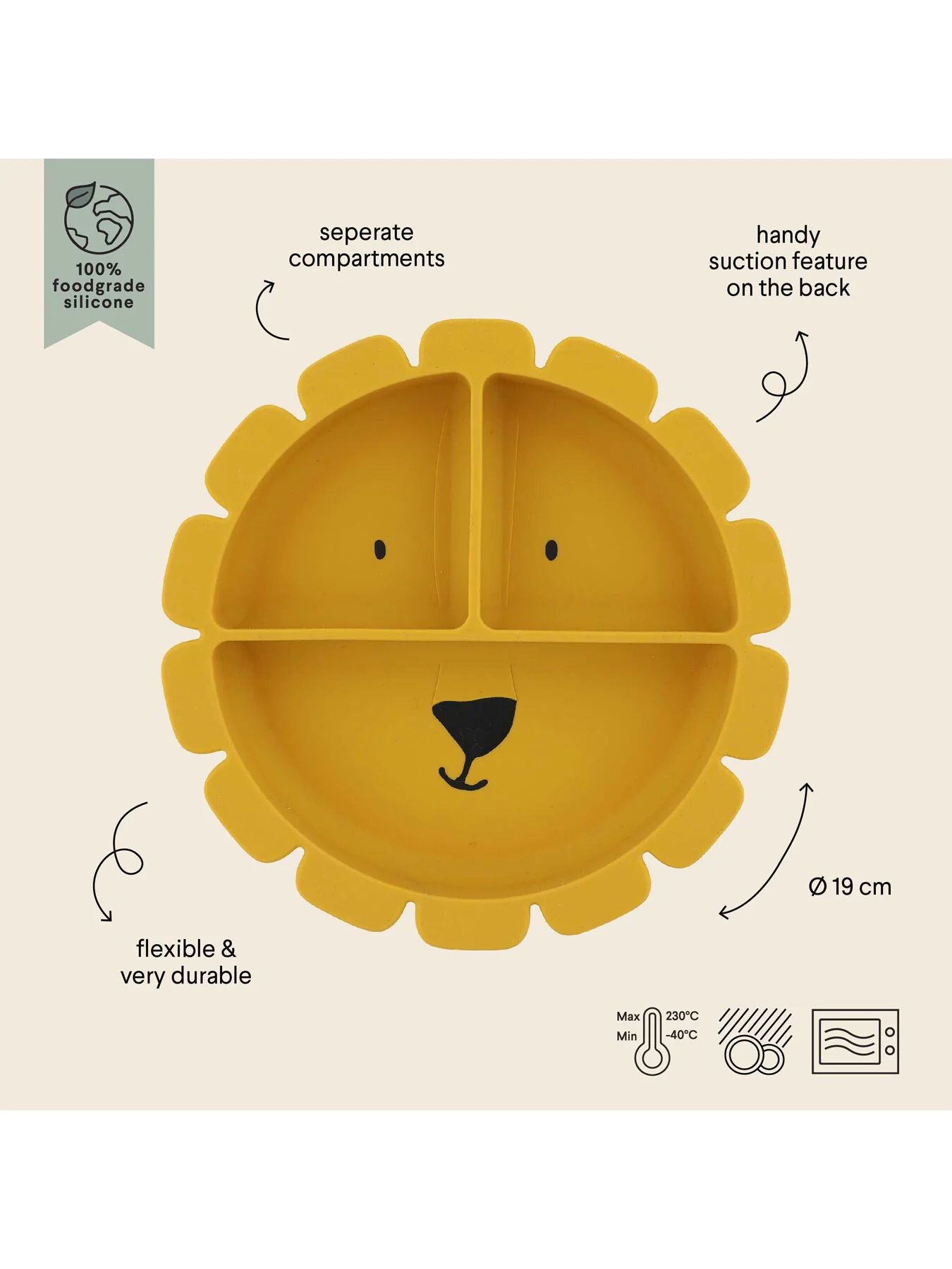 Mr Lion Silicone Divided Suction Plate - Image 3