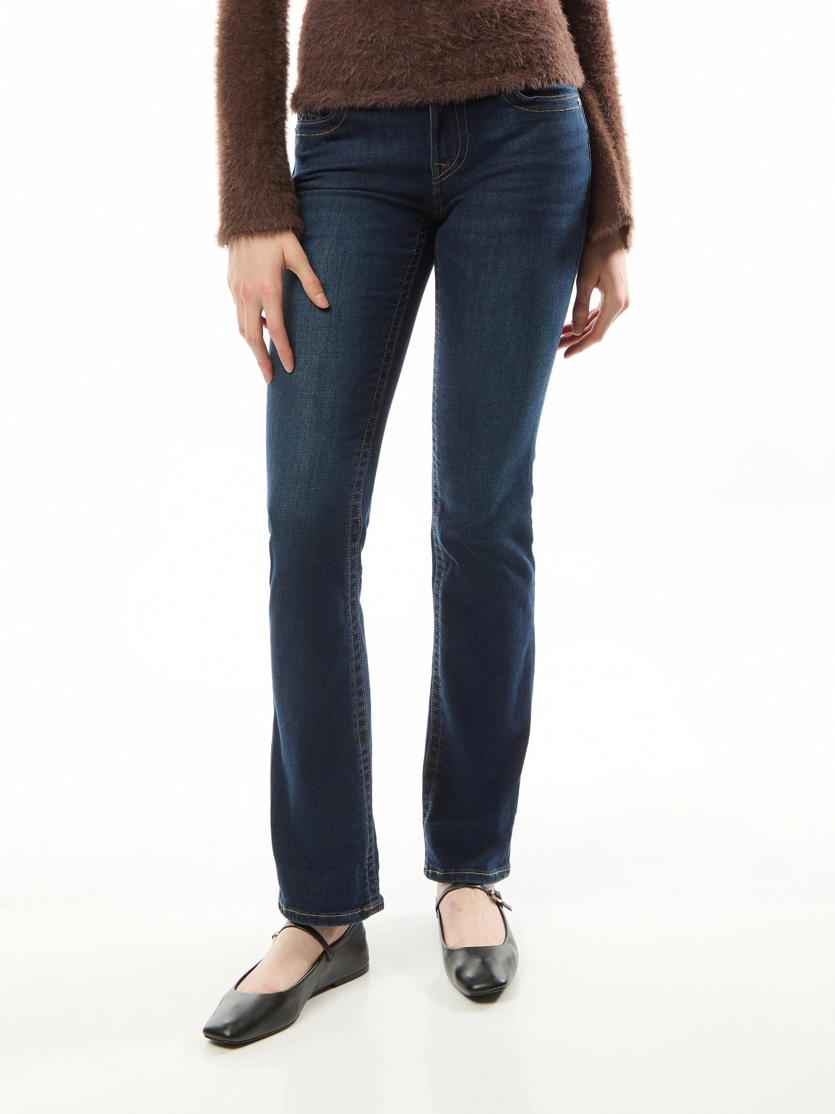Billie Mid Rise Straight Jeans - Image 4