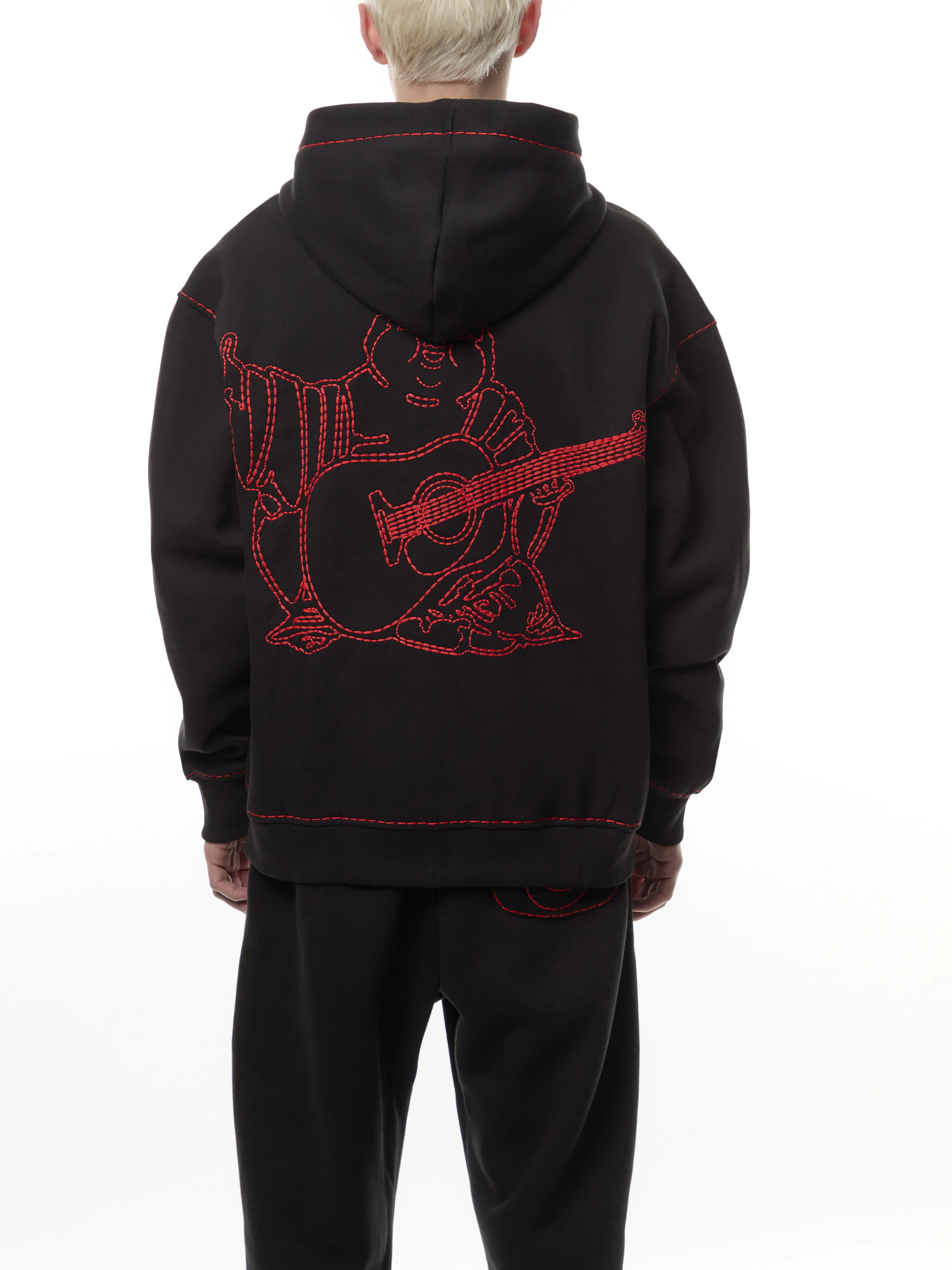Fleece Super T Full Zip Up Buddha Embroidery - Image 5