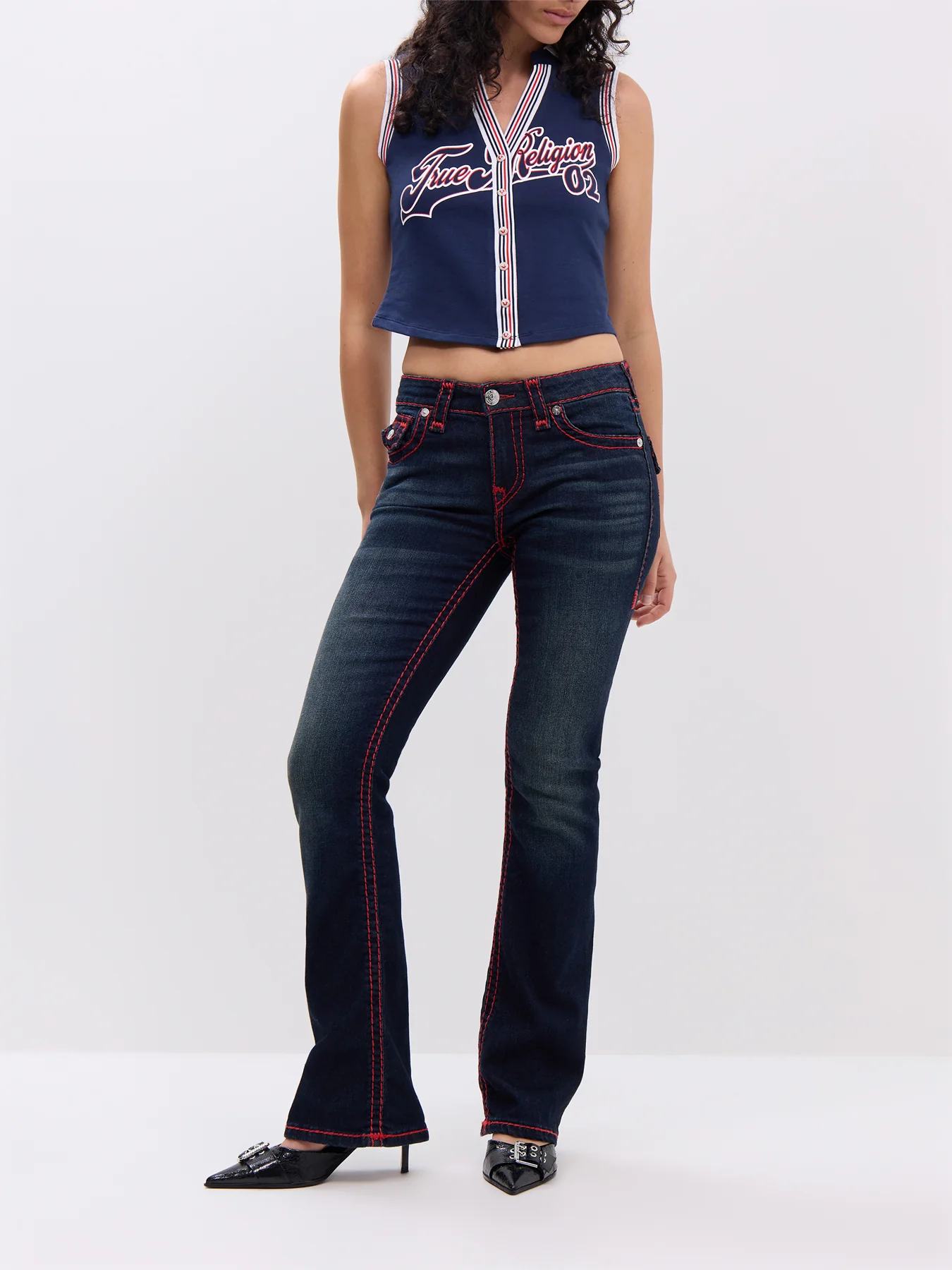 Sporty Terry Polo Top - Image 2