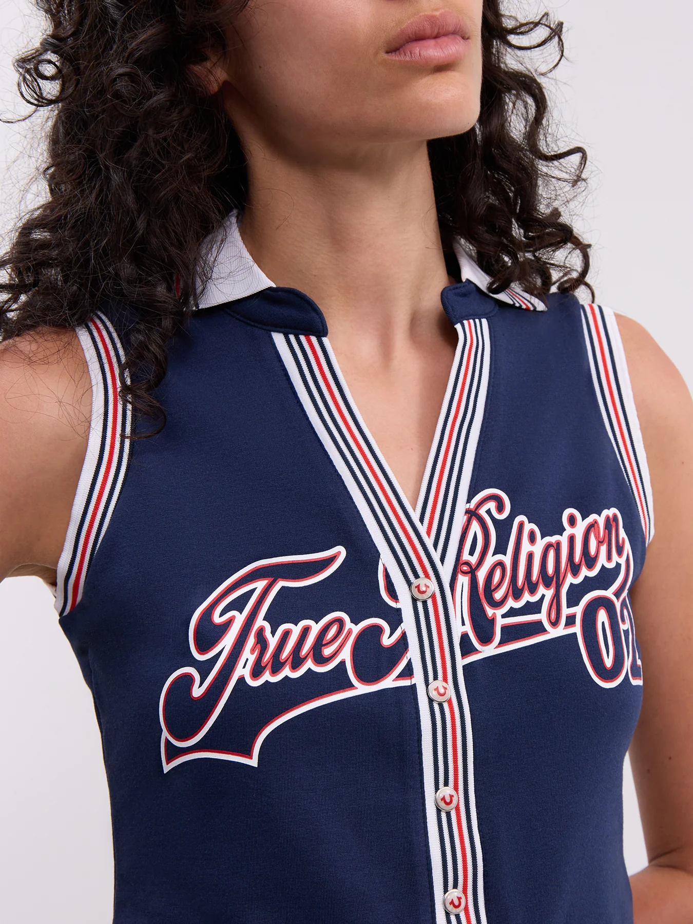 Sporty Terry Polo Top - Image 3