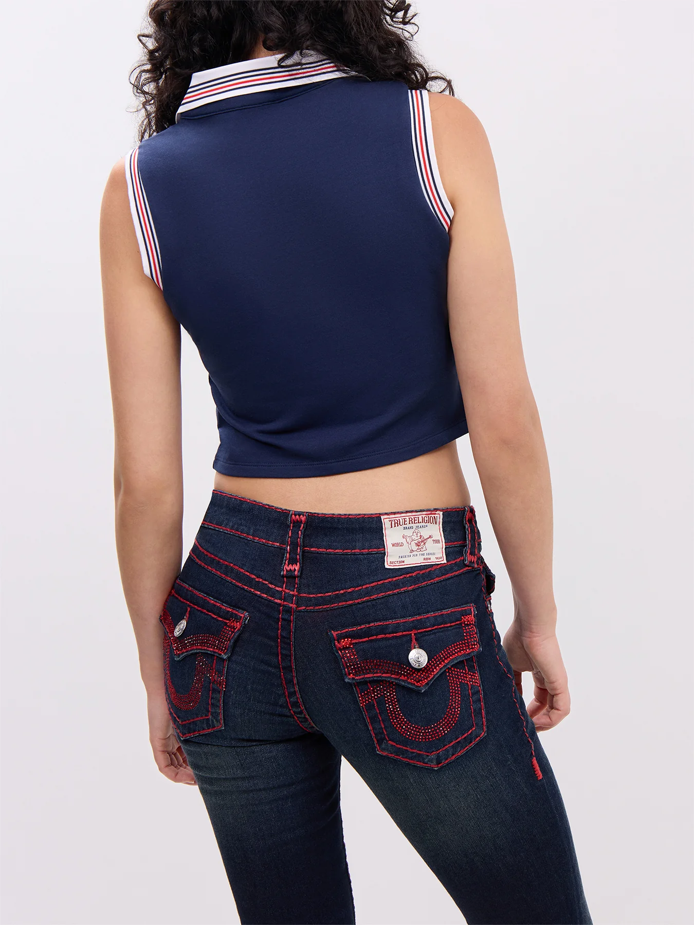 Sporty Terry Polo Top - Image 5