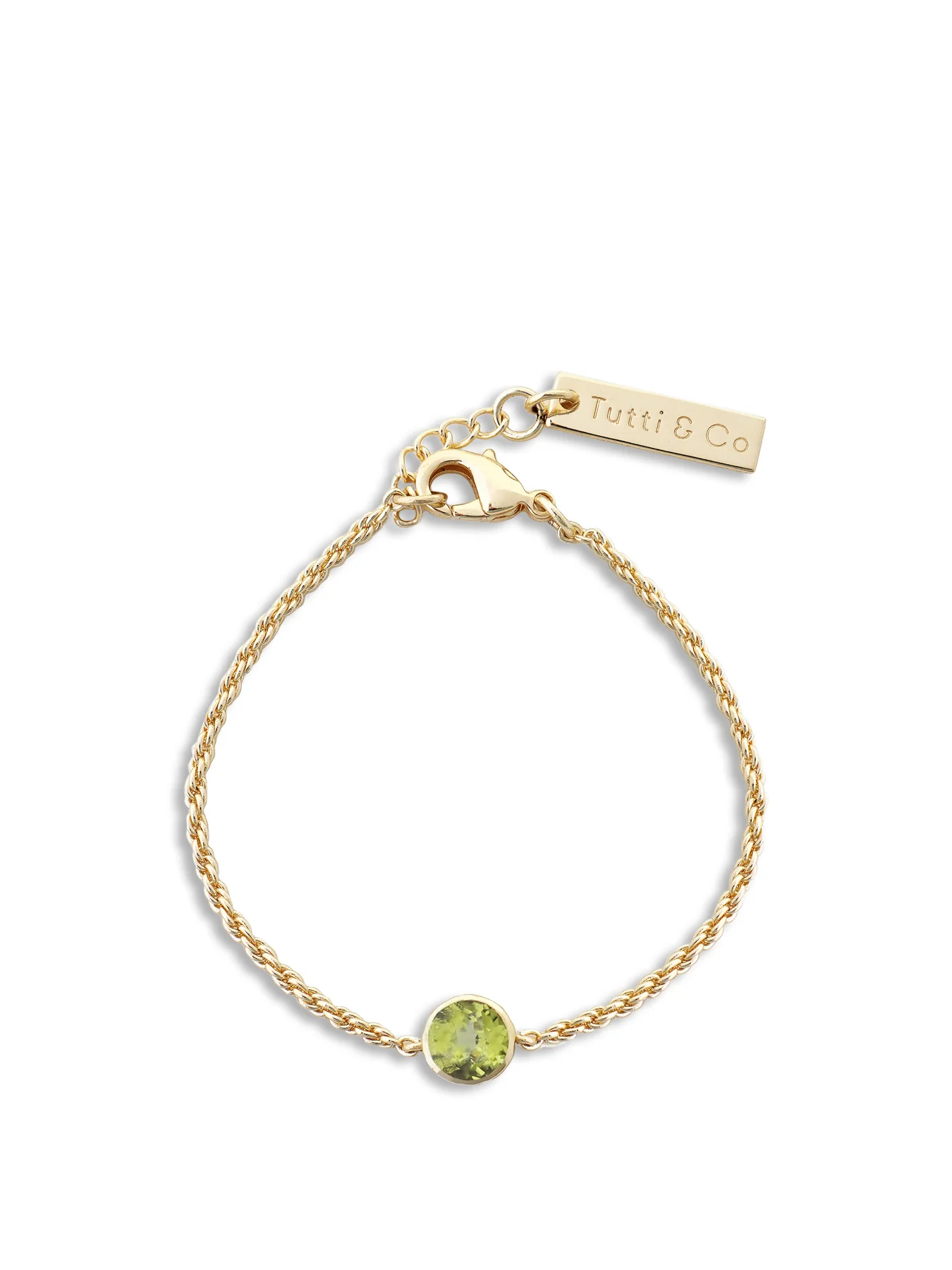 Peridot Birthstone Bracelet