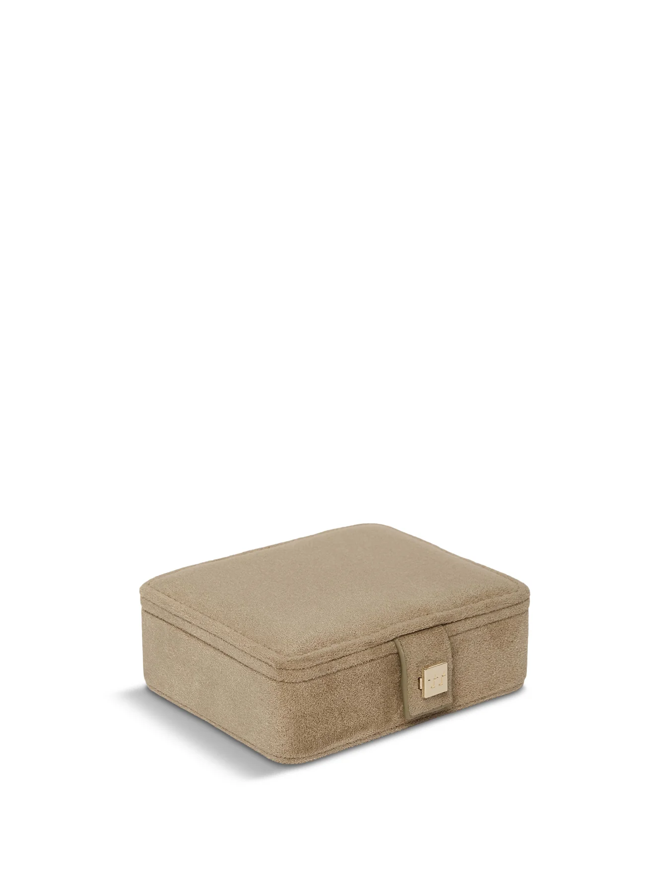 Sand Mini Suede Jewellery Box - Image 2