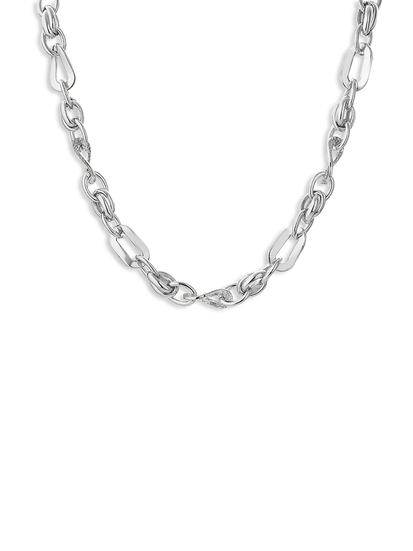 Wave Chain Necklace Silver