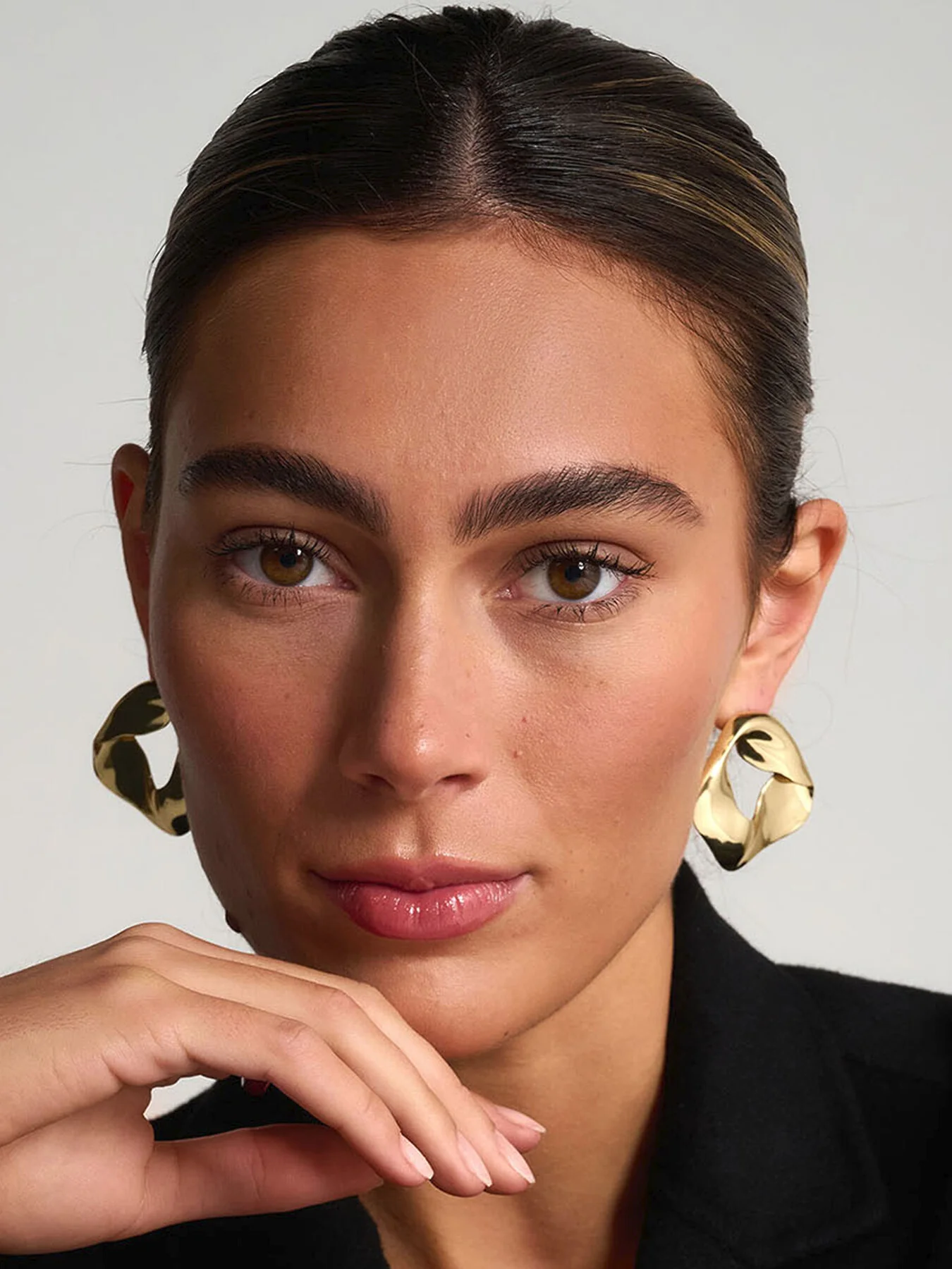 Large Eclipse Scrunch Stud Earrings - Image 2