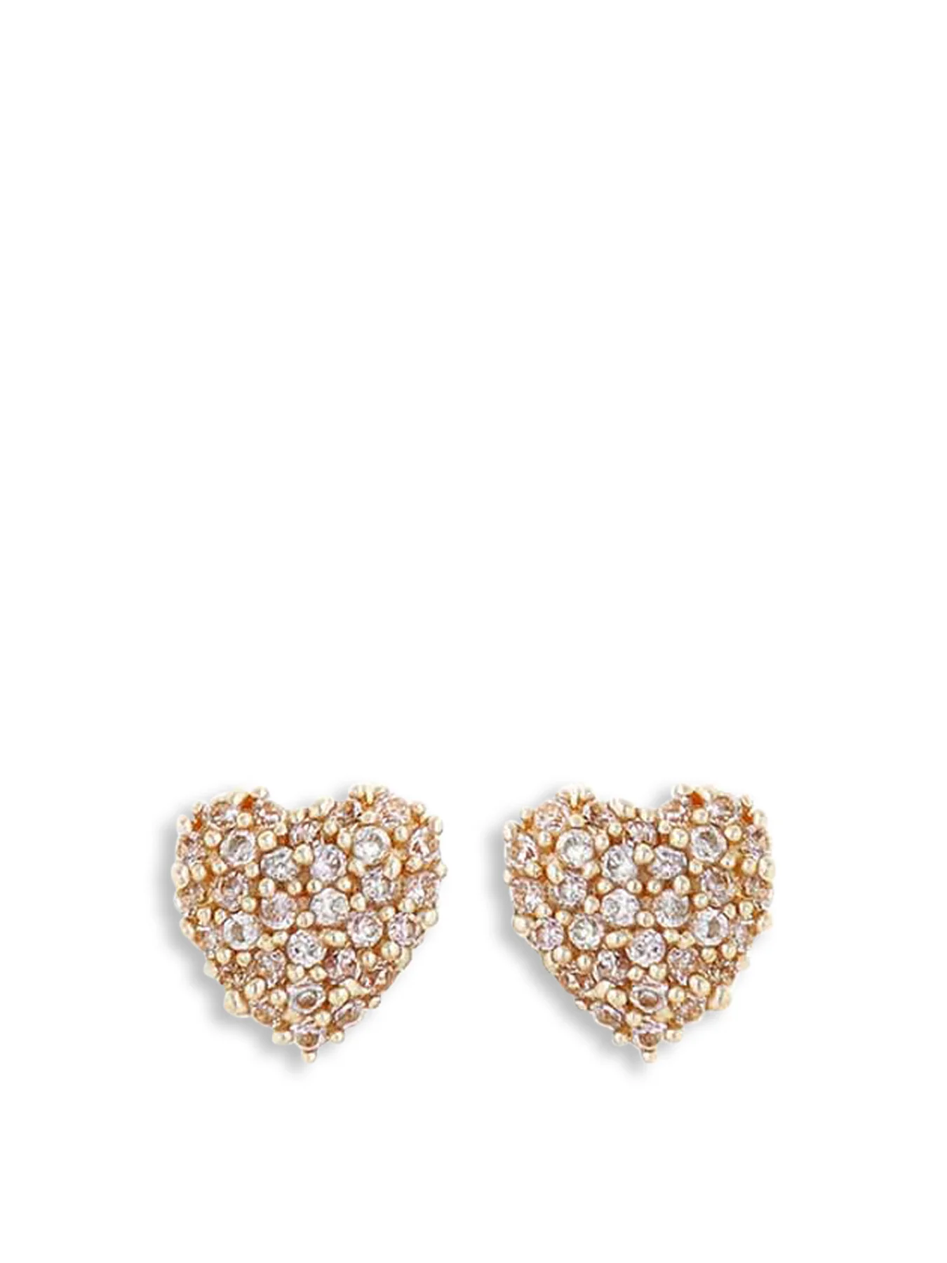 Pave Heart Earrings