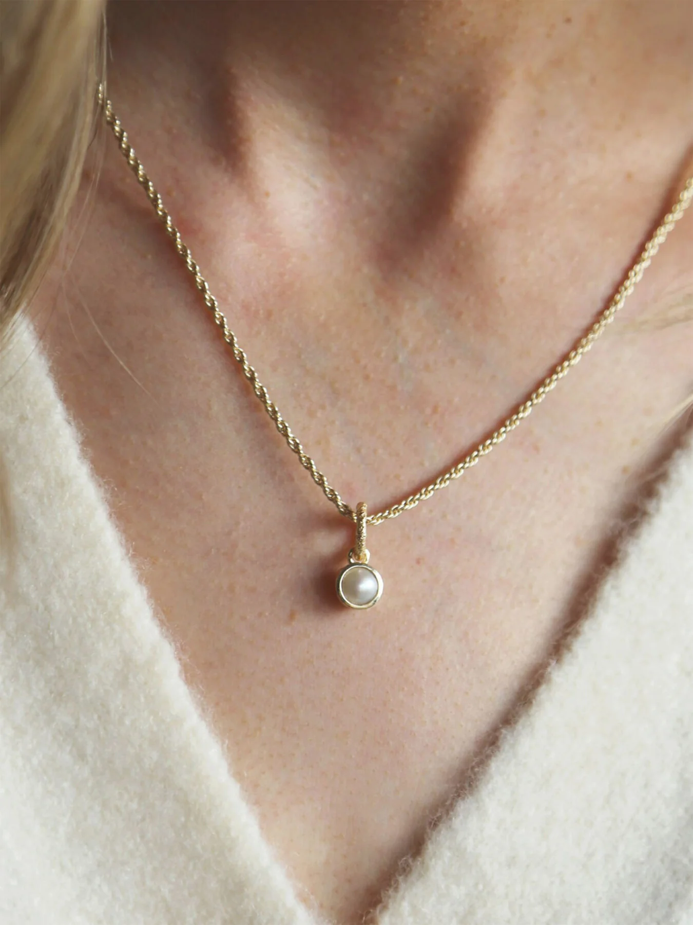 Pearl Birthstone Necklace - Image 2