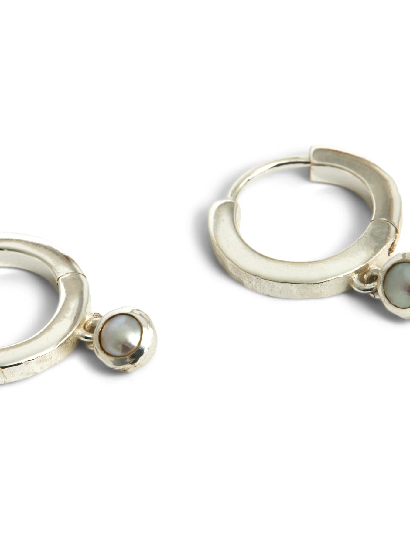 Pearl Hoop Earrings - Image 3