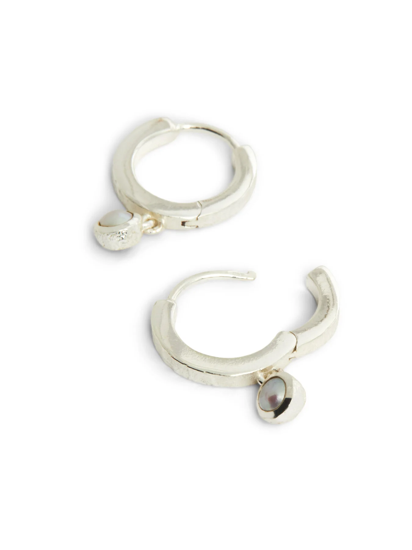 Pearl Hoop Earrings - Image 4