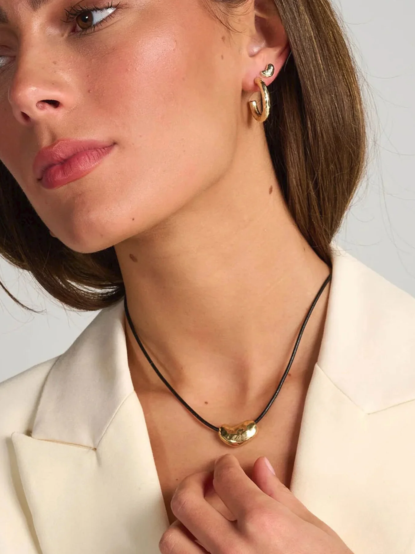 Uneven Hoop Earrings - Image 2