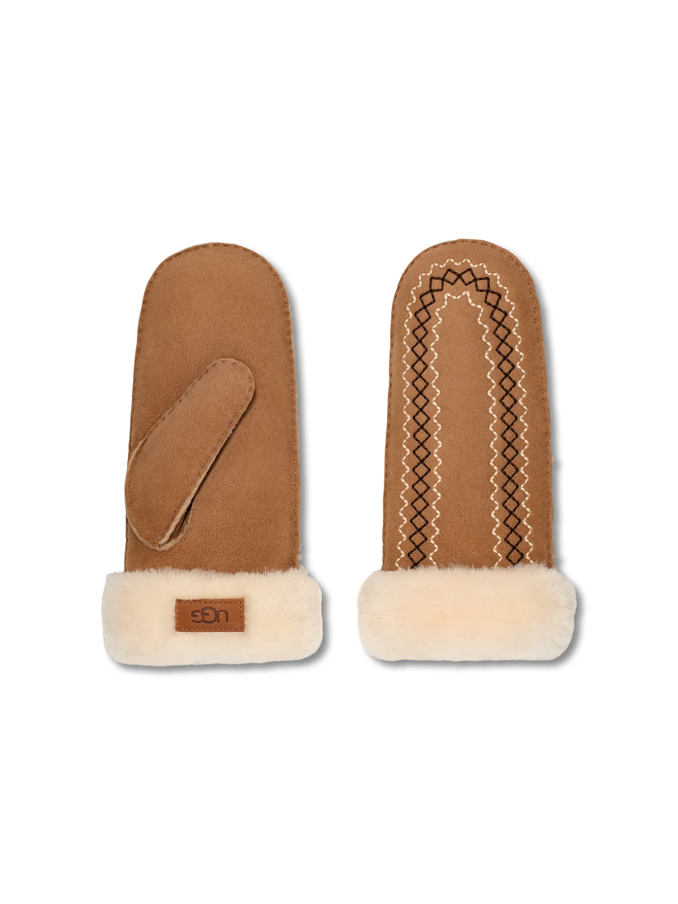 Atherson Embroidered Mitten Chestnut